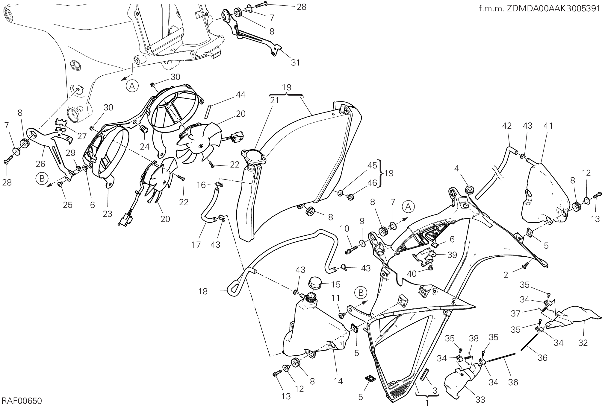 25A RADIATEUR DEAU POUR SUPERBIKE PANIGALE V4 S 2019