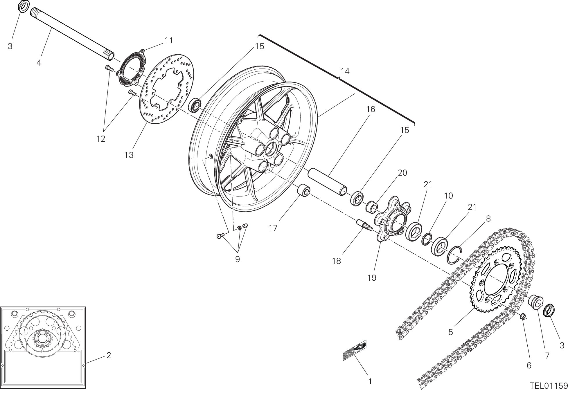 29A ROUE ARRIERE POUR SCRAMBLER 1100 2018