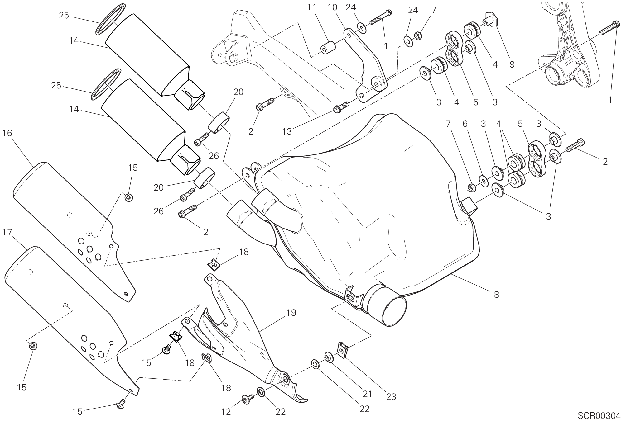 31B SILENCIEUX DECHAPPEMENT POUR SCRAMBLER CAFE RACER 2020
