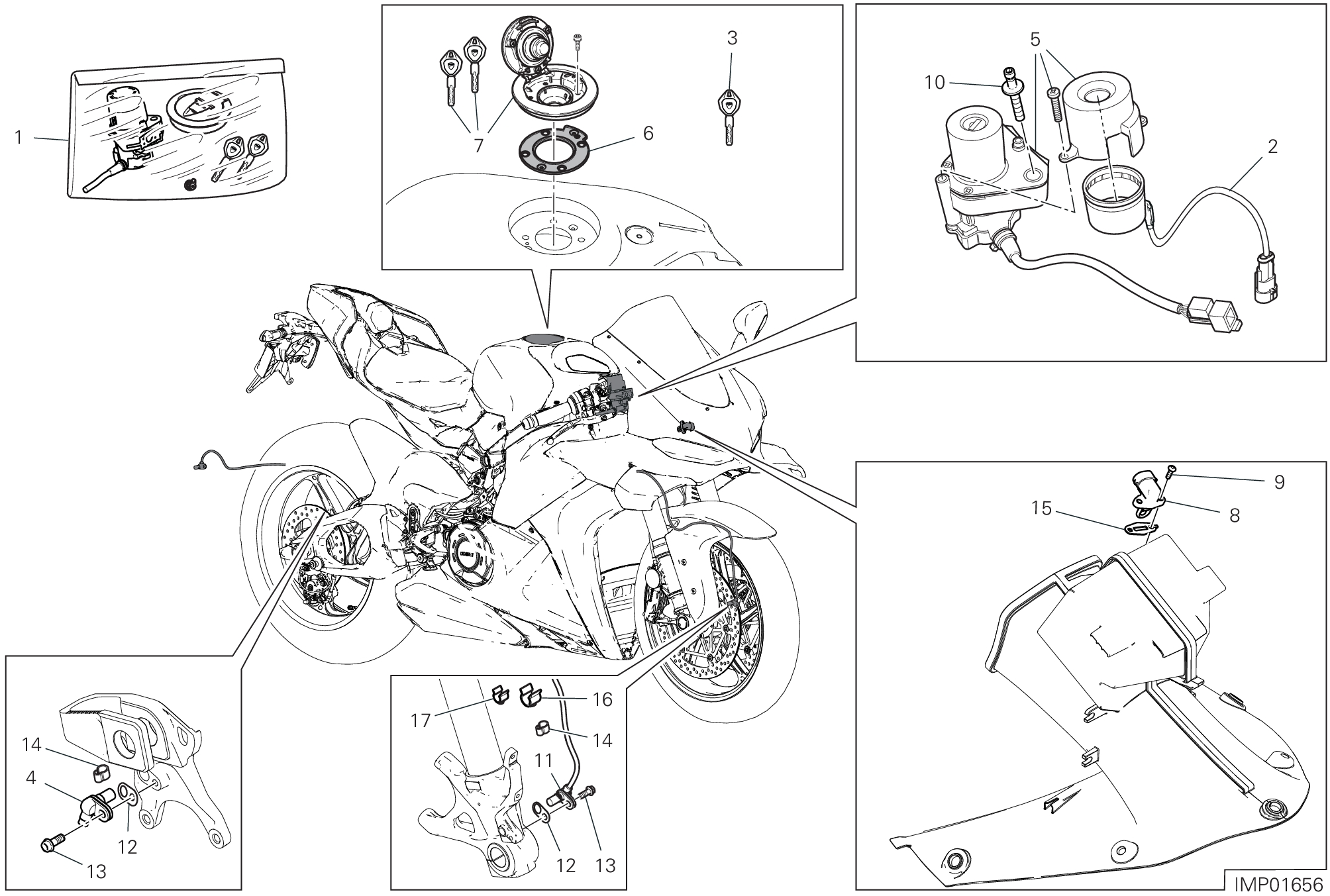 13F DISOISITIF ELECTRIQUES POUR SUPERBIKE PANIGALE V4 2025