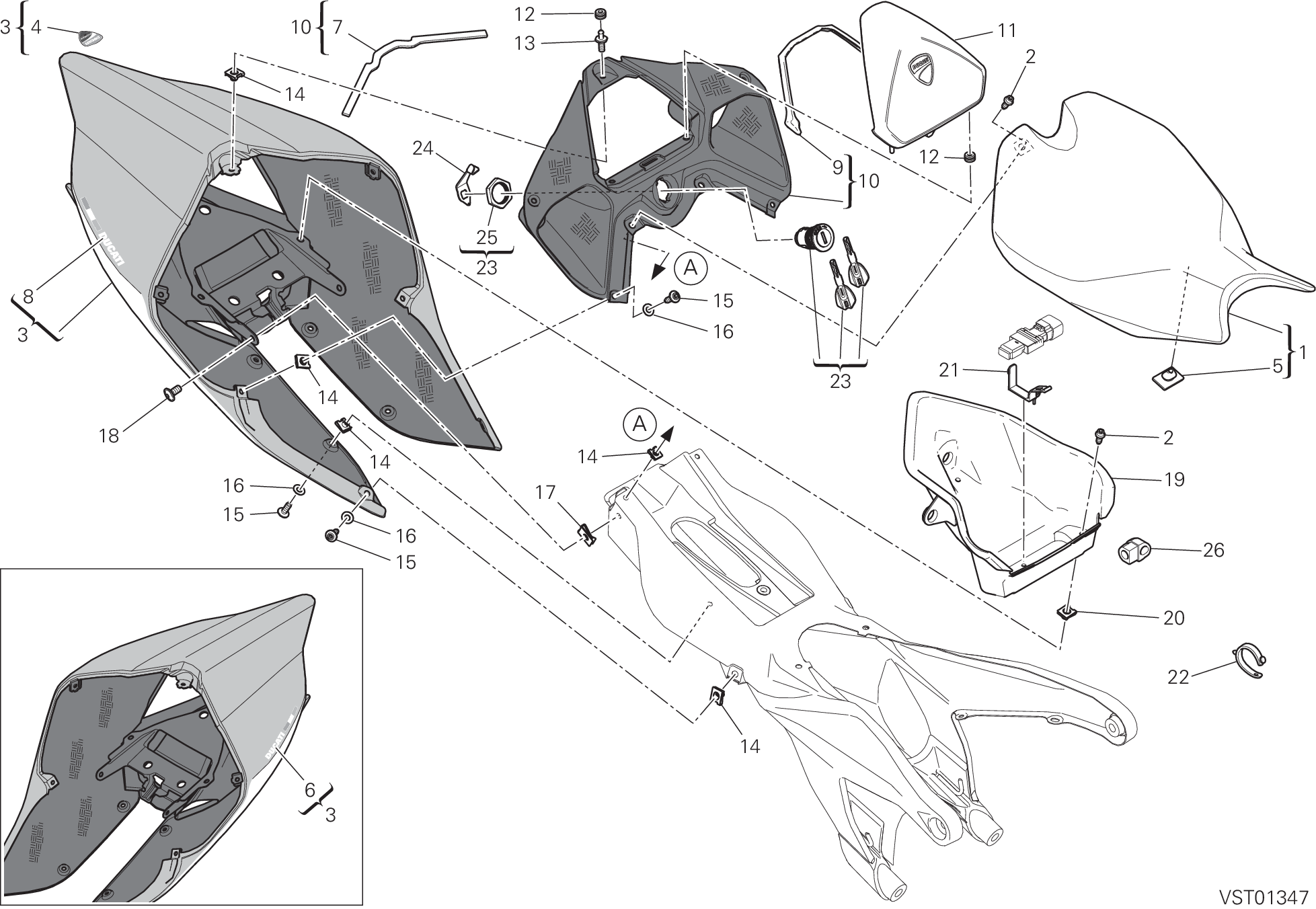 033 SELLE POUR SUPERBIKE 1199 PANIGALE SUPERLEGGERA 2014