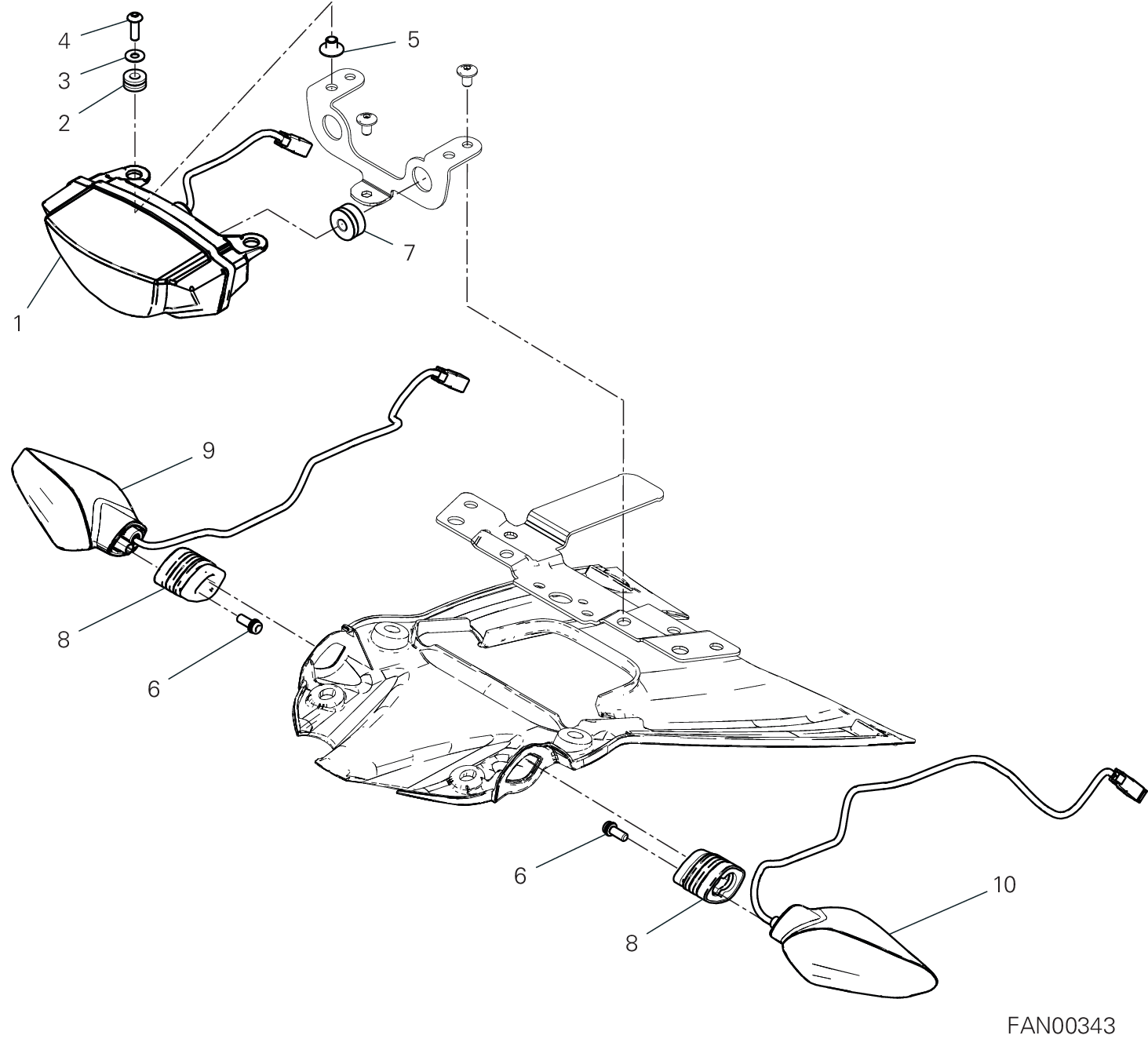 14B FEU ARRIERE POUR SCRAMBLER 1100 PRO 2020