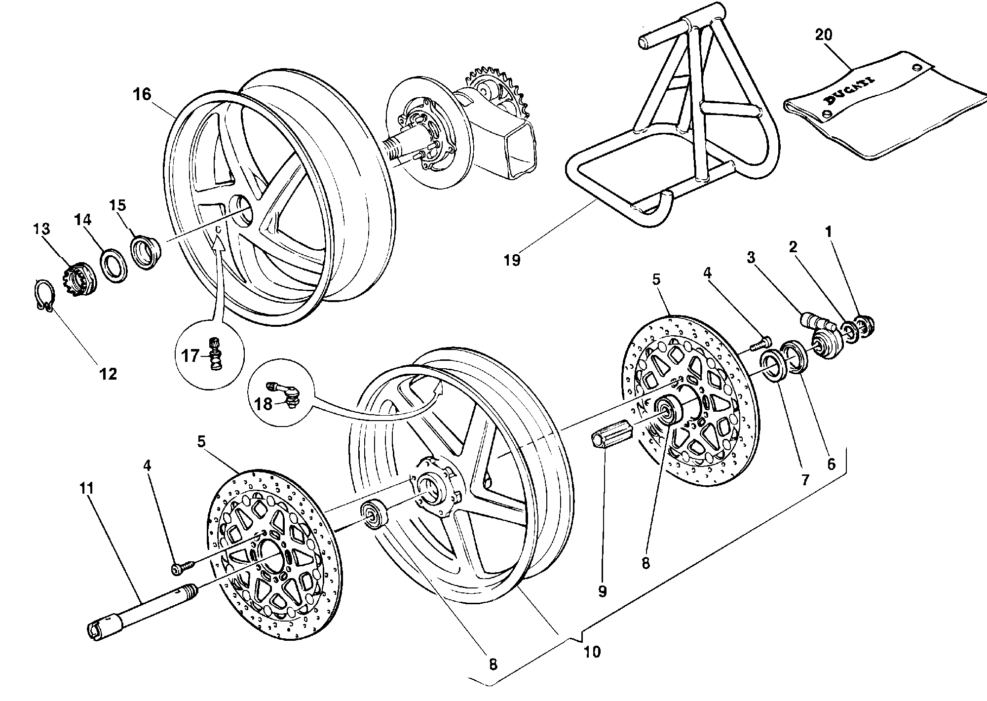 270 ROUES POUR SUPERBIKE 996 SPS 1999