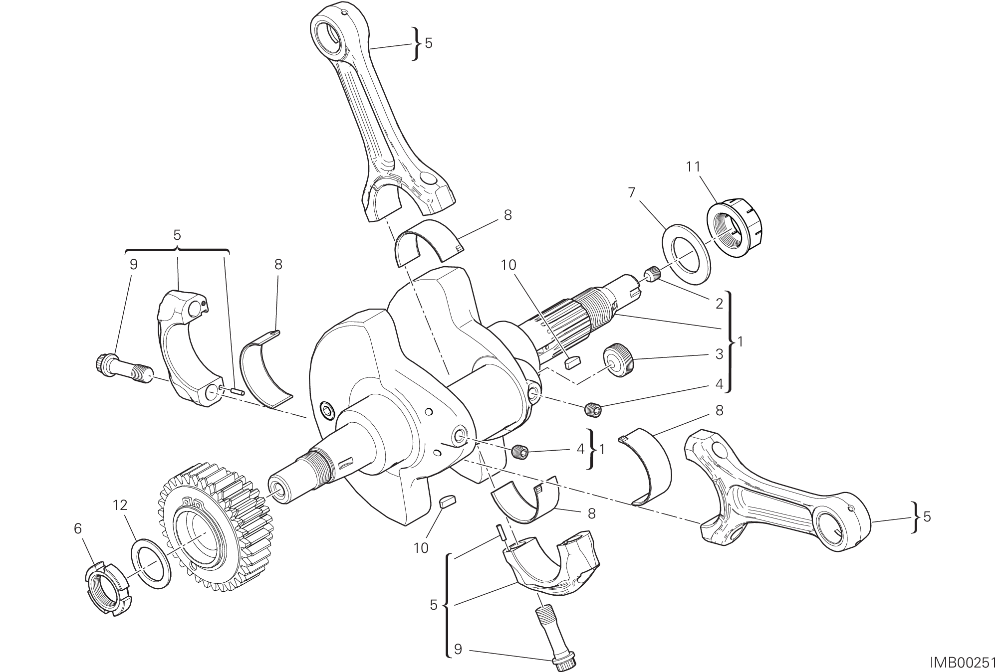 05A VILEBREQUIN POUR HYPERMOTARD 950 2019