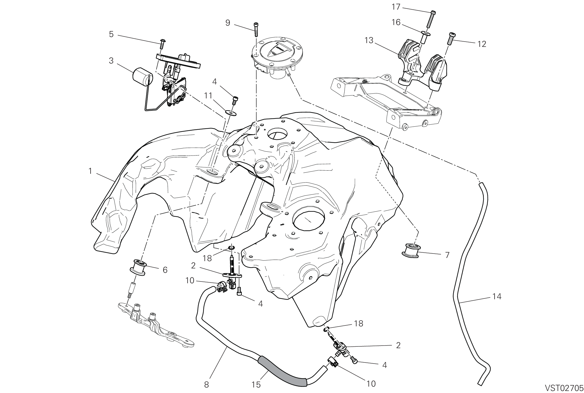 30A RSERVOIR POUR MULTISTRADA V4 RS 2024