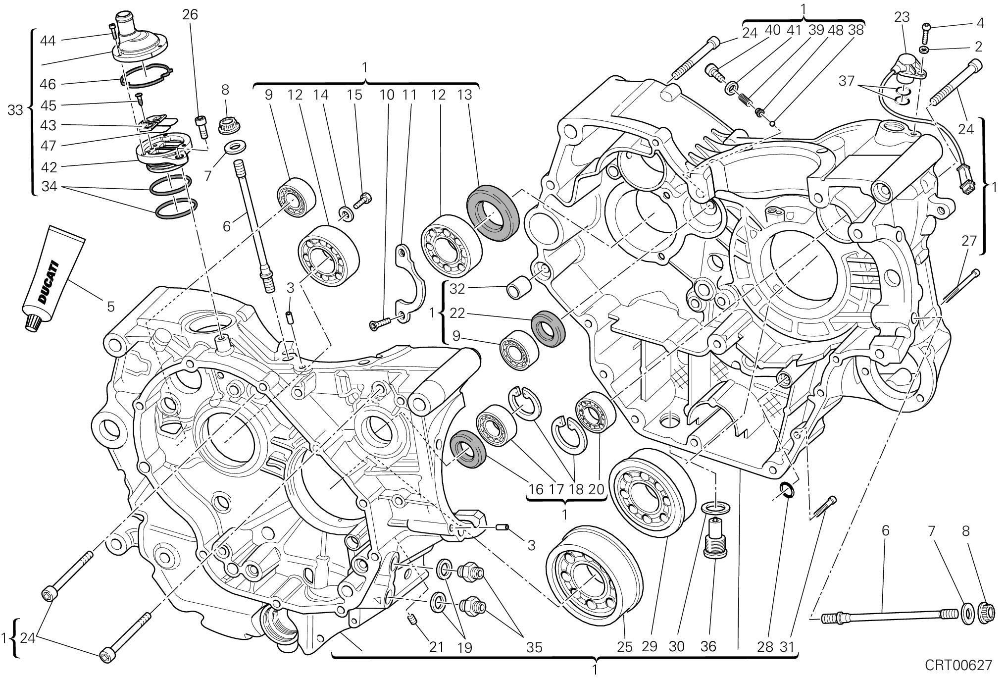 010 CARTER MOTEUR POUR HYPERMOTARD 796 2012