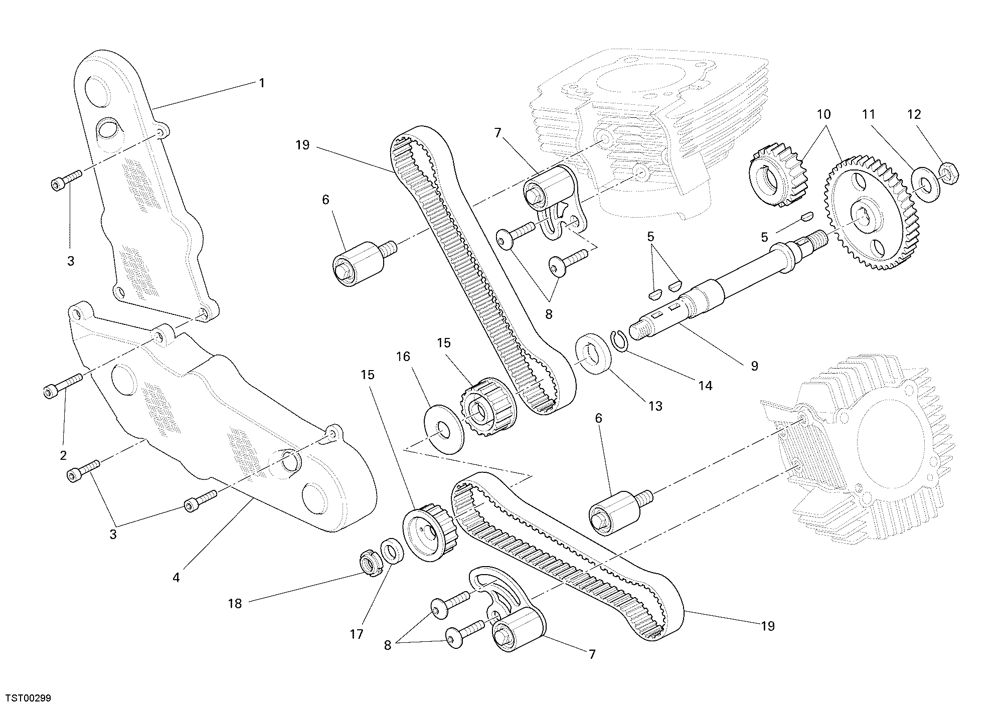 008 COURROIE DISTRIBUTION POUR MULTISTRADA 1100 S 2009