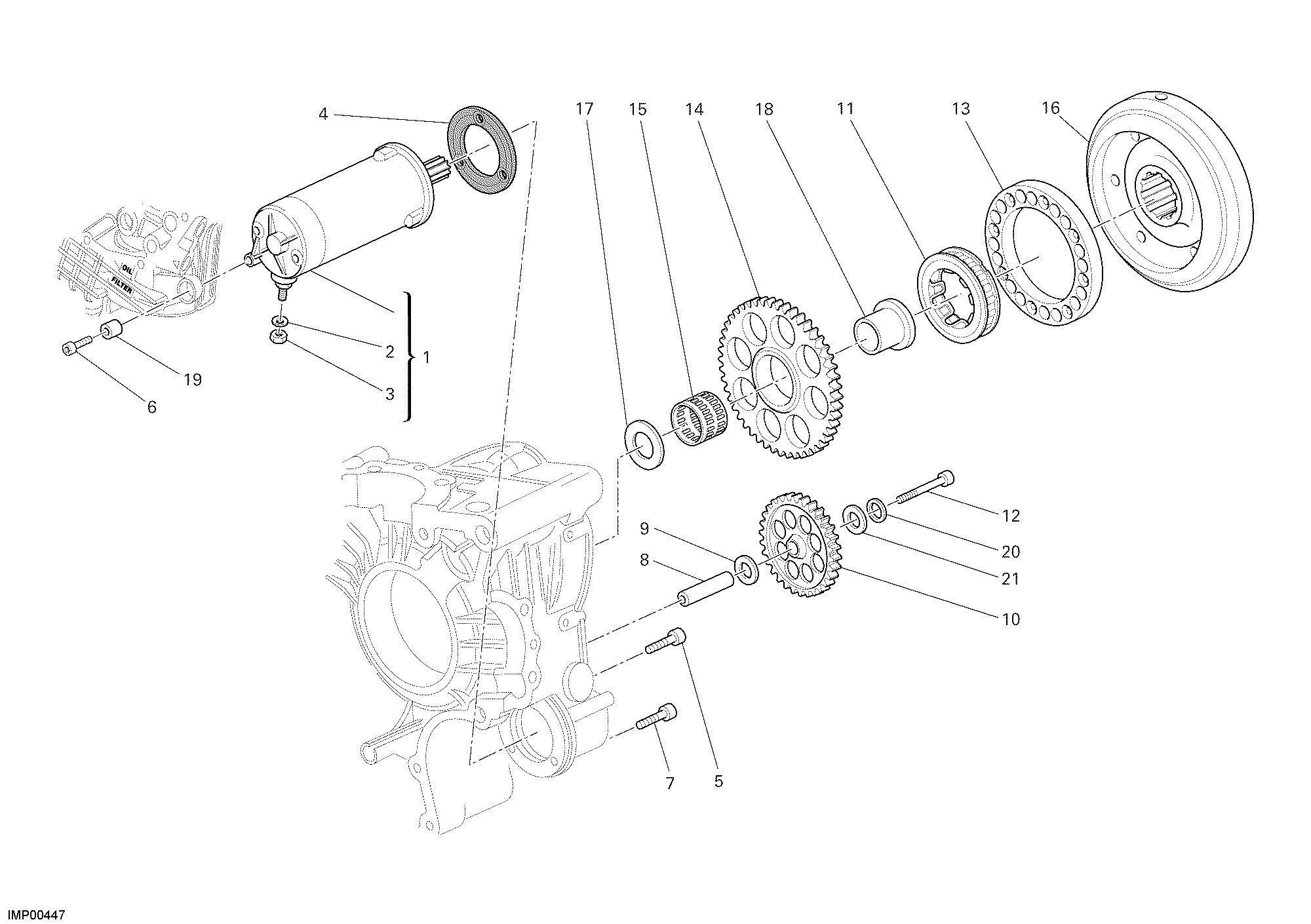 012 DEMARREUR ELECTRIQUE POUR SUPERBIKE 1098 2007