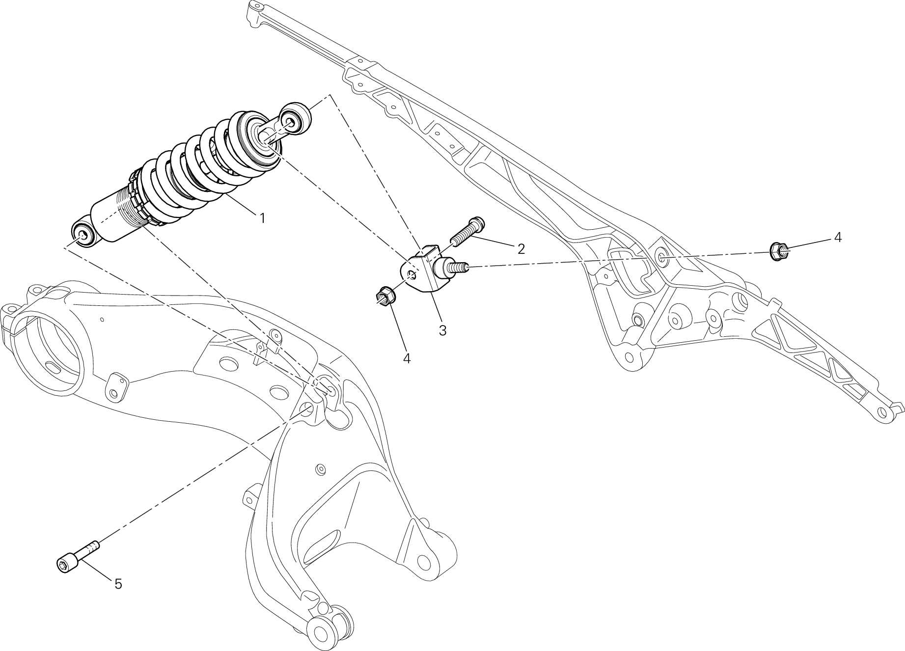033 AMORTISSEUR ARRIERE POUR MONSTER 796 ABS 2014