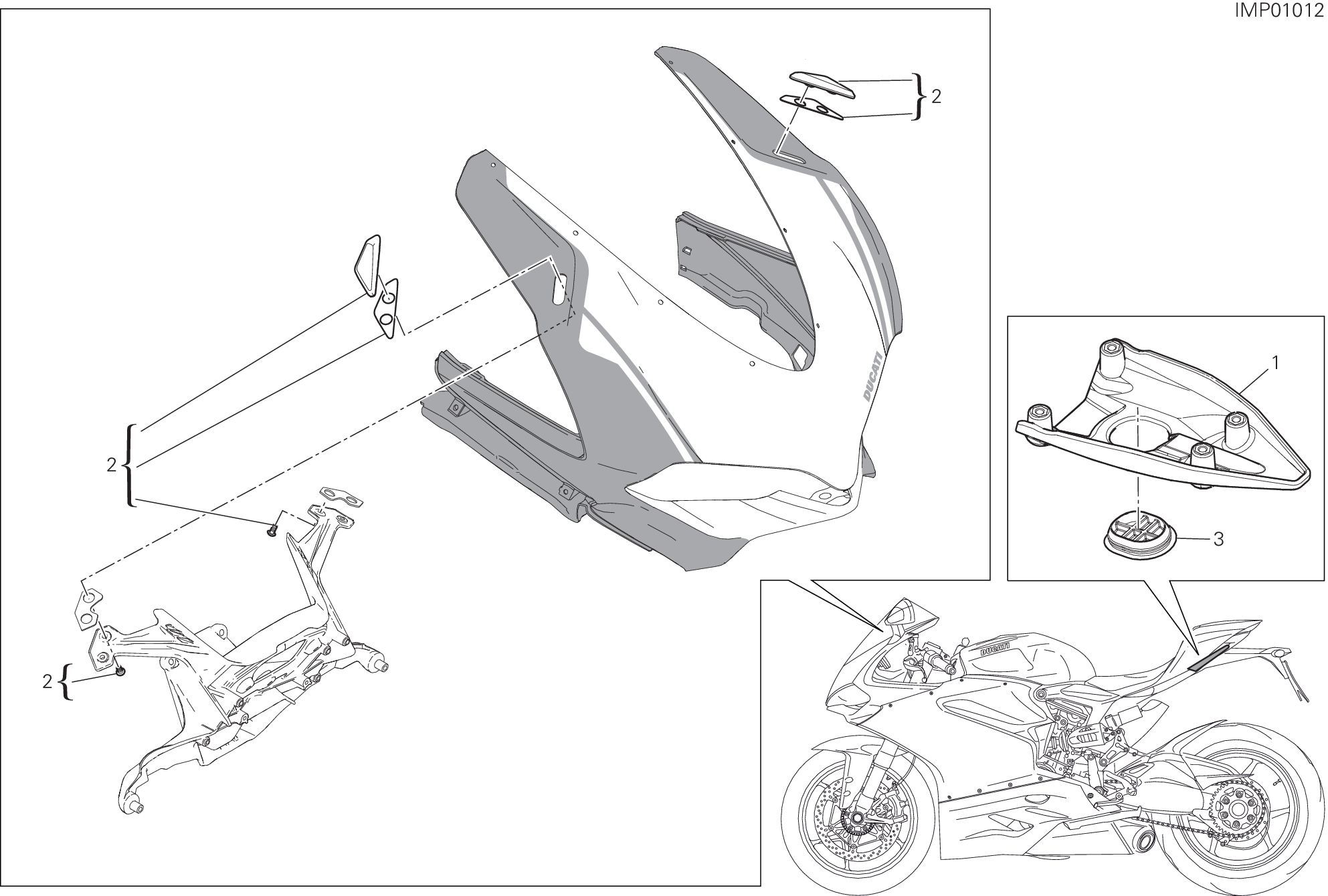 34C ACCESSOIRES POUR SUPERBIKE 1299S 90 ANNIVERSARIO 2017