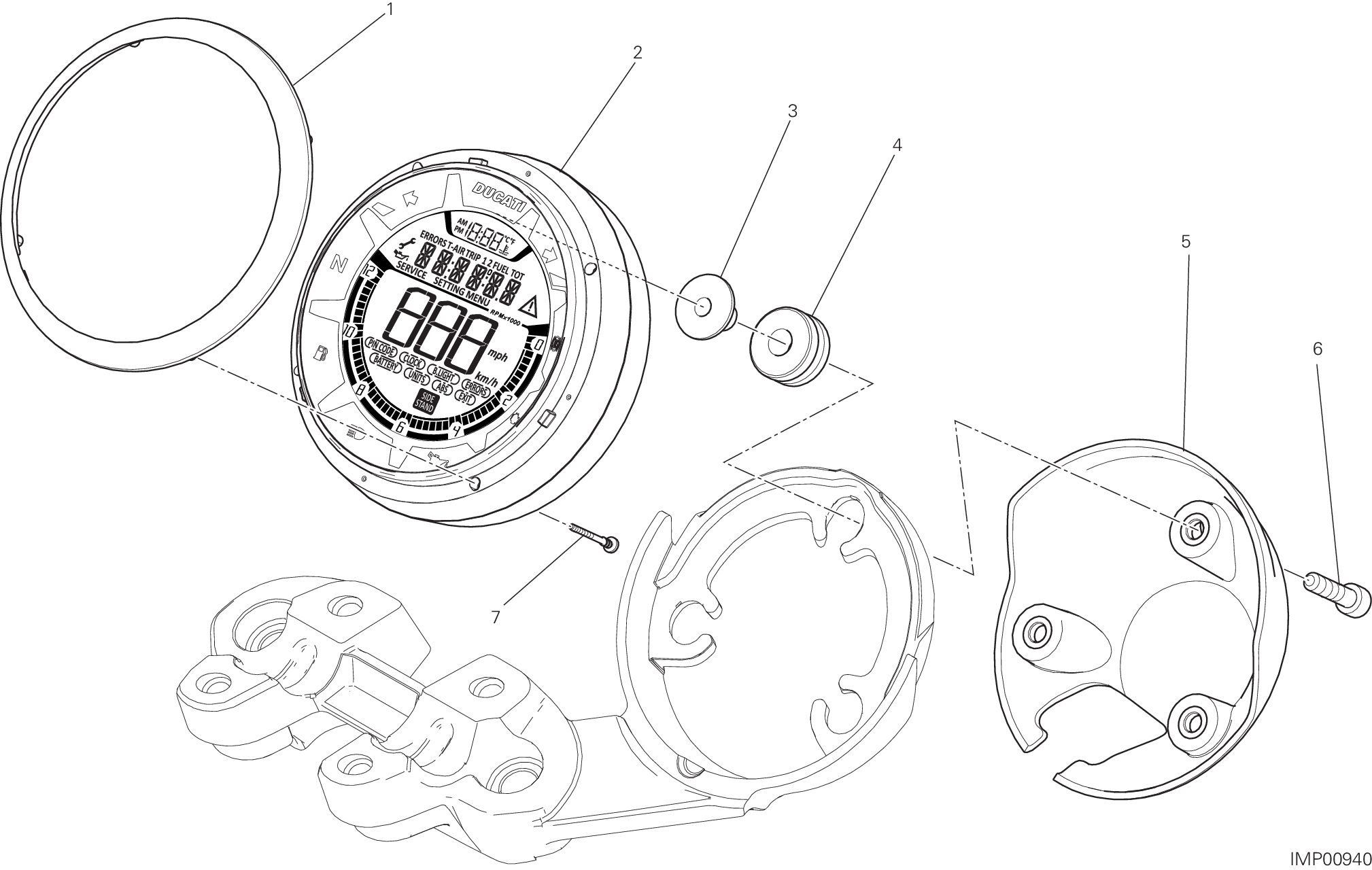 20A TABLEAU DE BORD POUR SCRAMBLER FULL THROTTLE 2015
