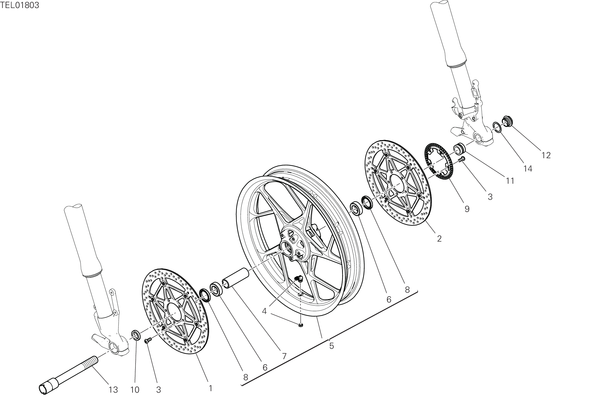 28A ROUE AVANT POUR MULTISTRADA V4S 2025