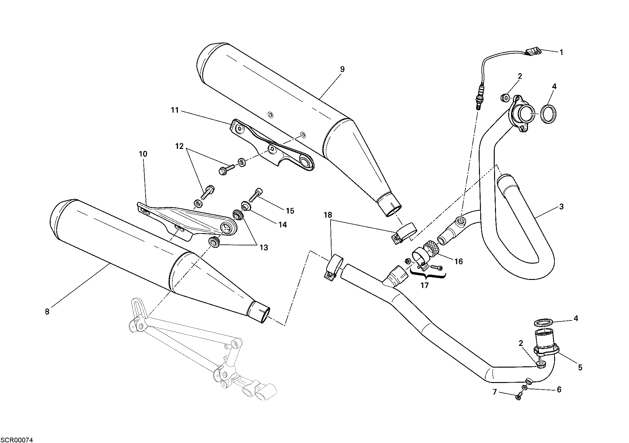 020 ECHAPPEMENT POUR SPORTCLASSIC GT1000 2007