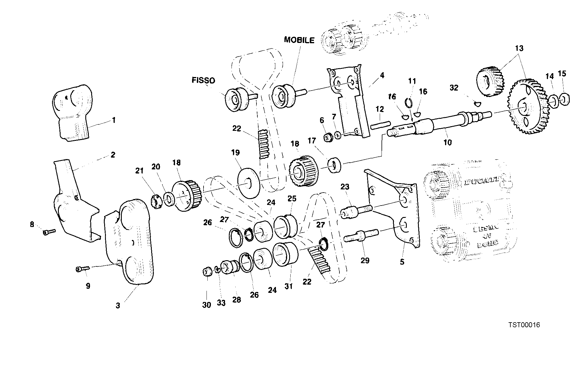 008 COURROIE DISTRIBUTION POUR SUPERBIKE 748 2000