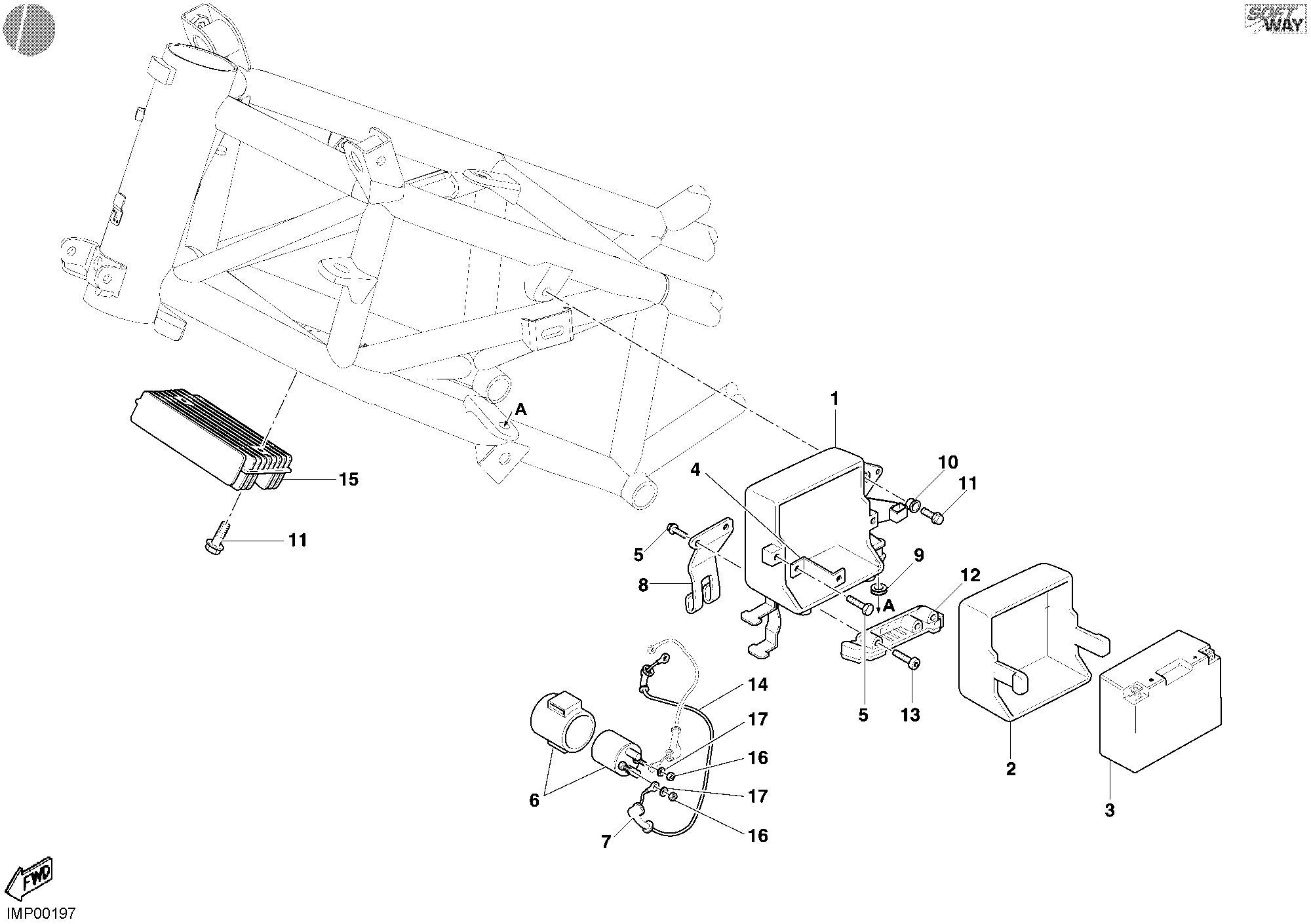 020 BATTERIE POUR MULTISTRADA 1000 2004