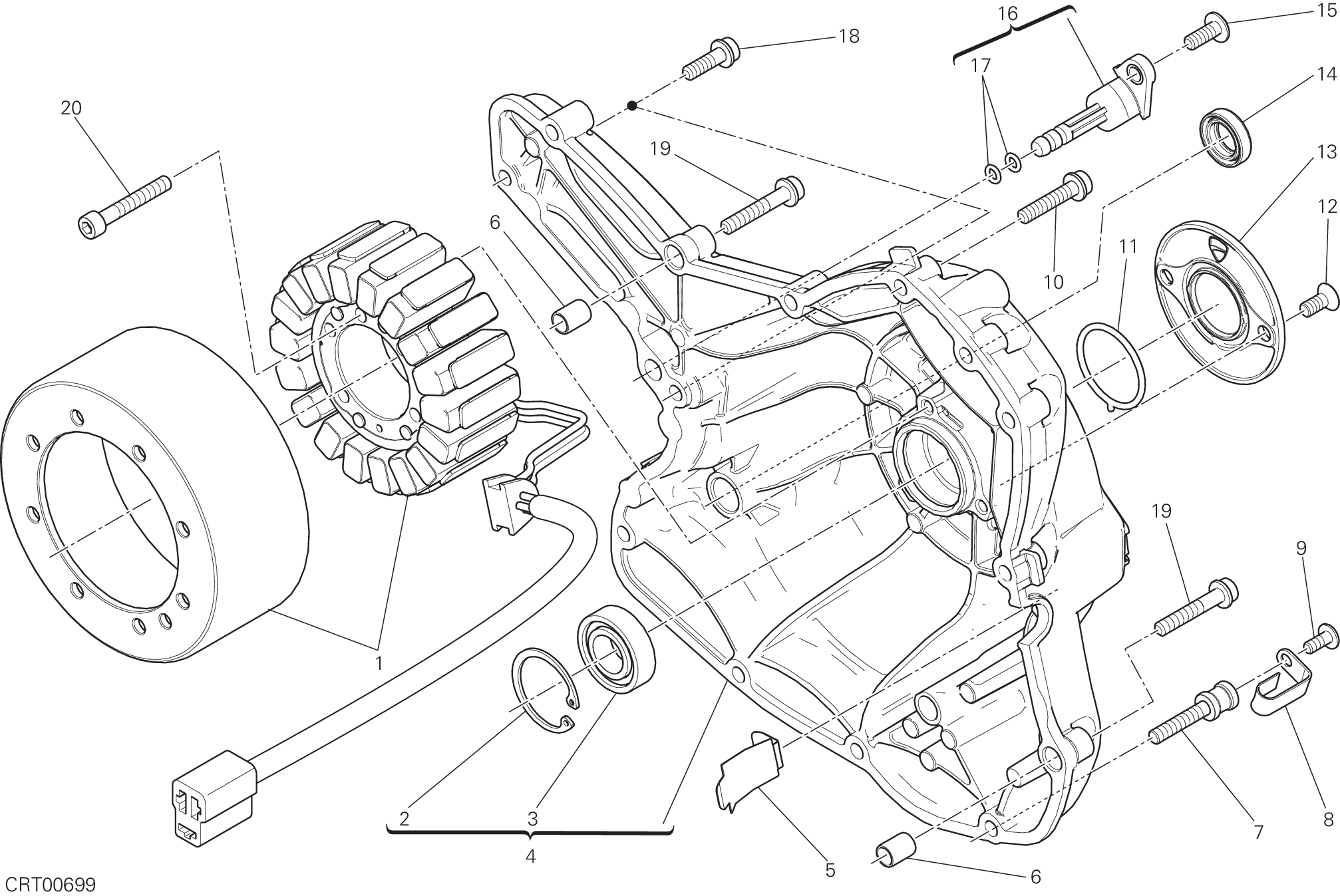 011 COUVERCLE GENERATEUR POUR MONSTER 659 AUSTRALIA 2018