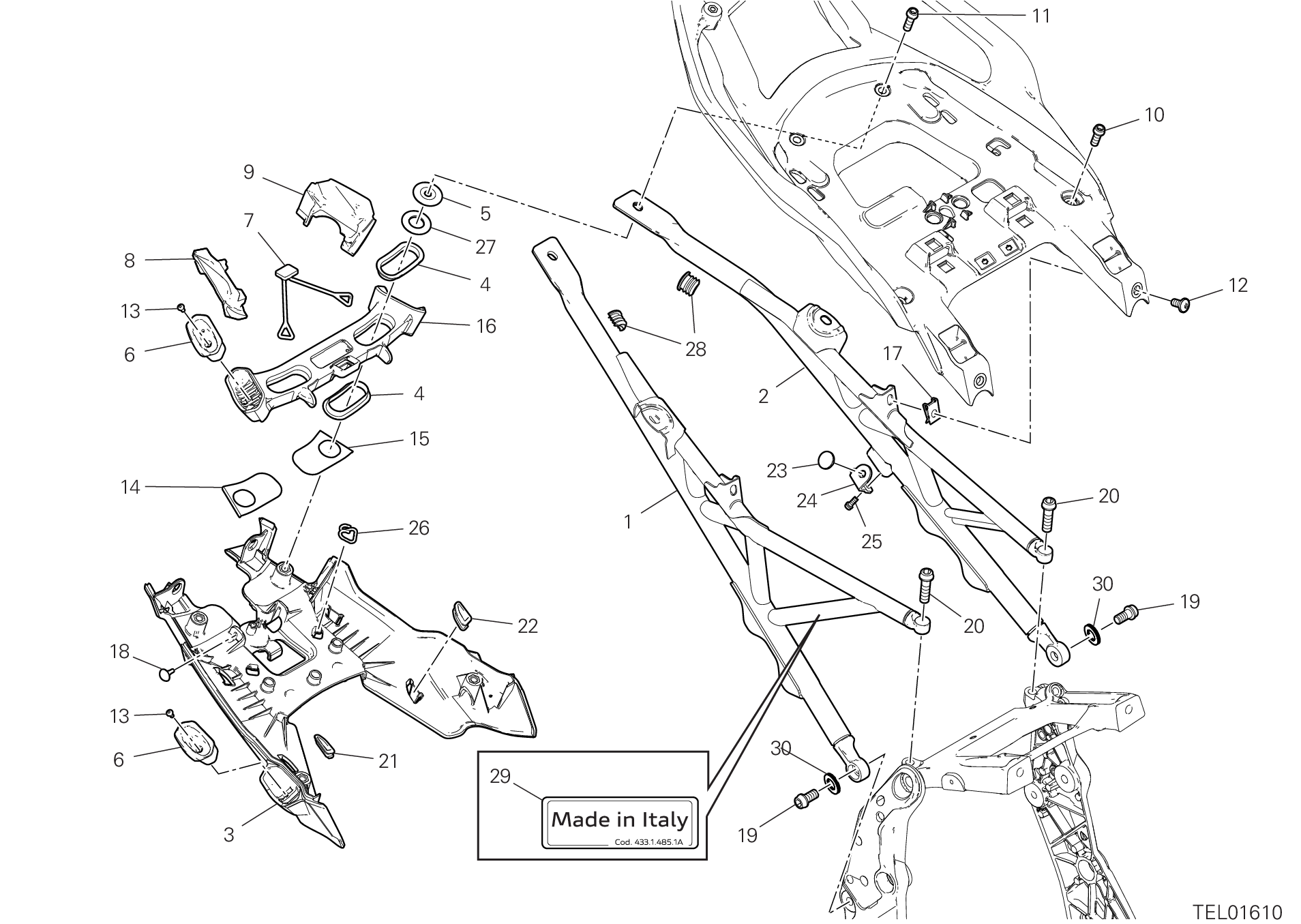 33D BRIDE ARRIERE POUR MULTISTRADA V4 2022