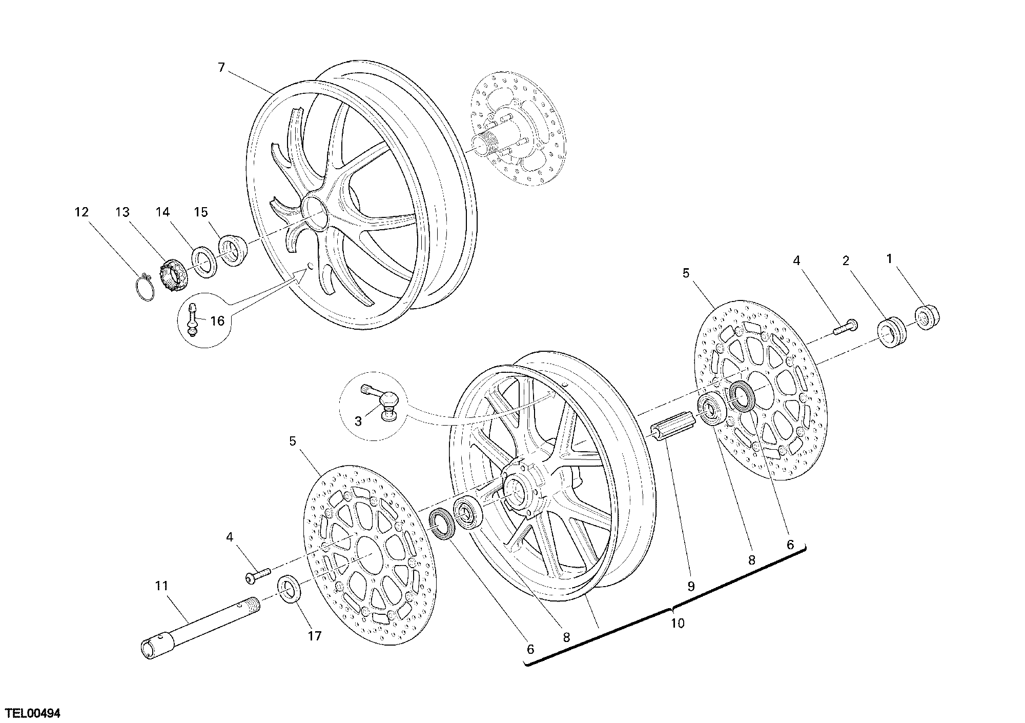025 ROUES POUR MONSTER 1100 S 2009
