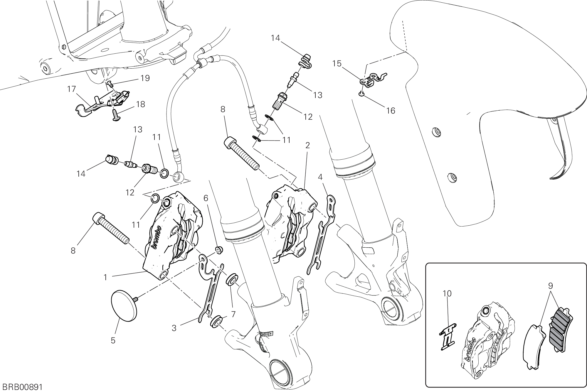 20B SYSTEME DE FREIN AVANT POUR SUPERBIKE PANIGALE V4 2025