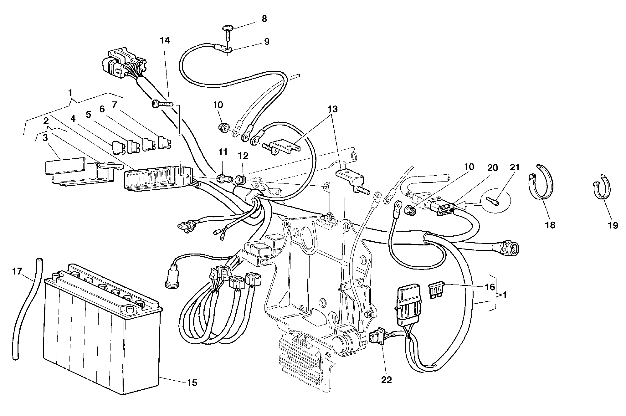 170 FAISCEAU DE FILS POUR SUPERBIKE 748 SPS 1999