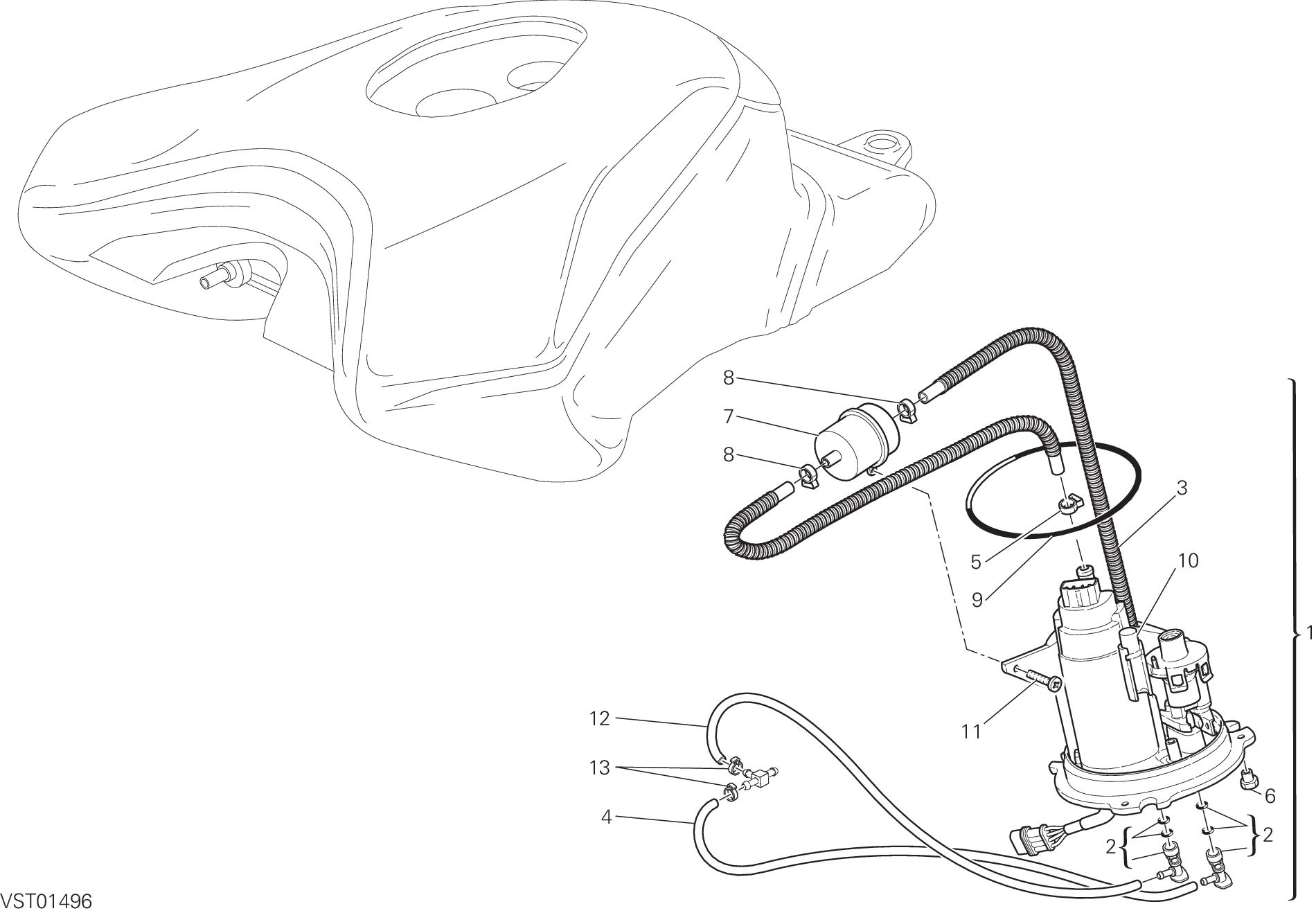 32A POMPE A CARBURANT POUR SUPERBIKE 999 2004
