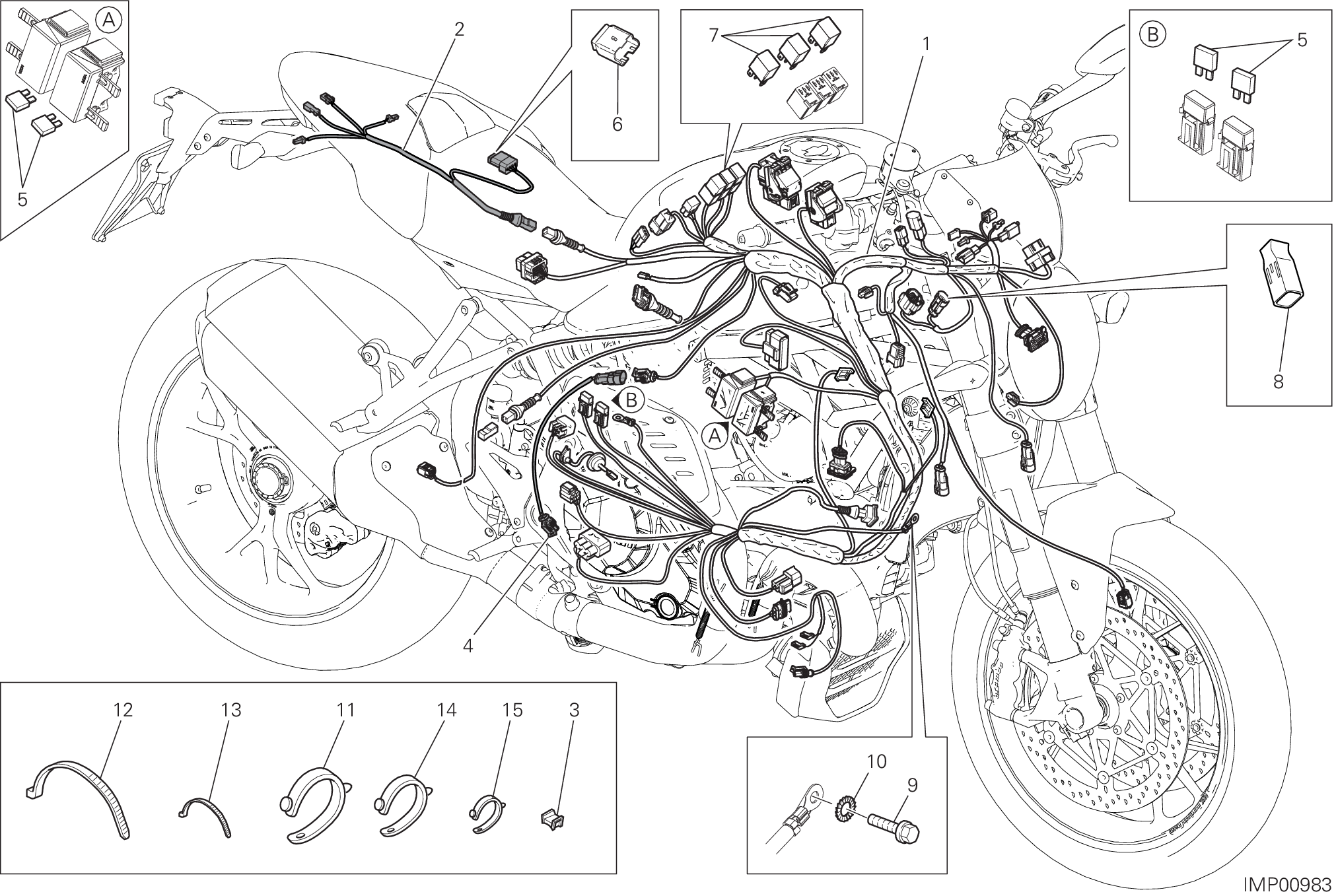18B FAISCEAU DE FILS POUR MONSTER 1200 R 2016
