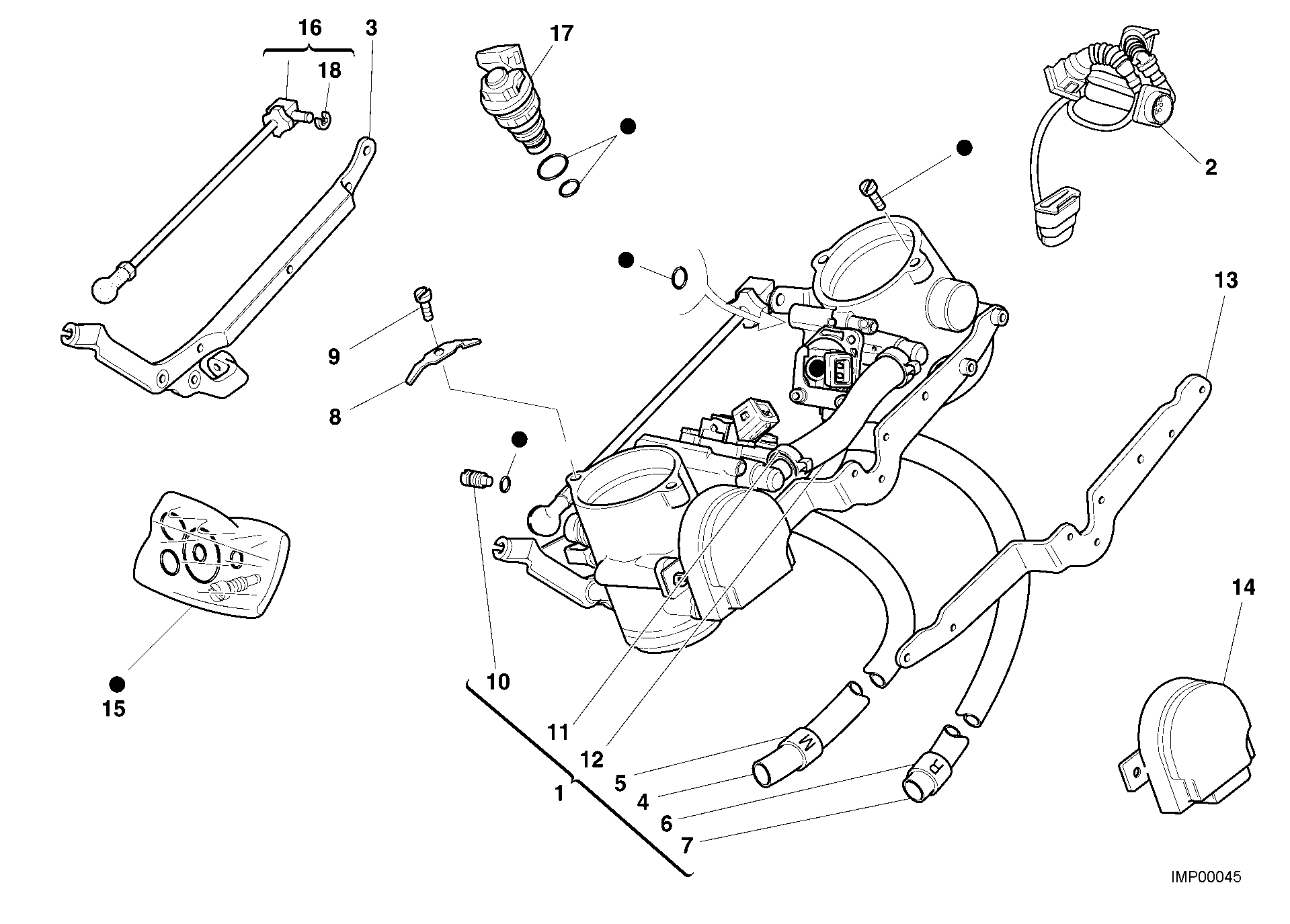 016 CORPS PAPILLON POUR SUPERBIKE 748 S 2000