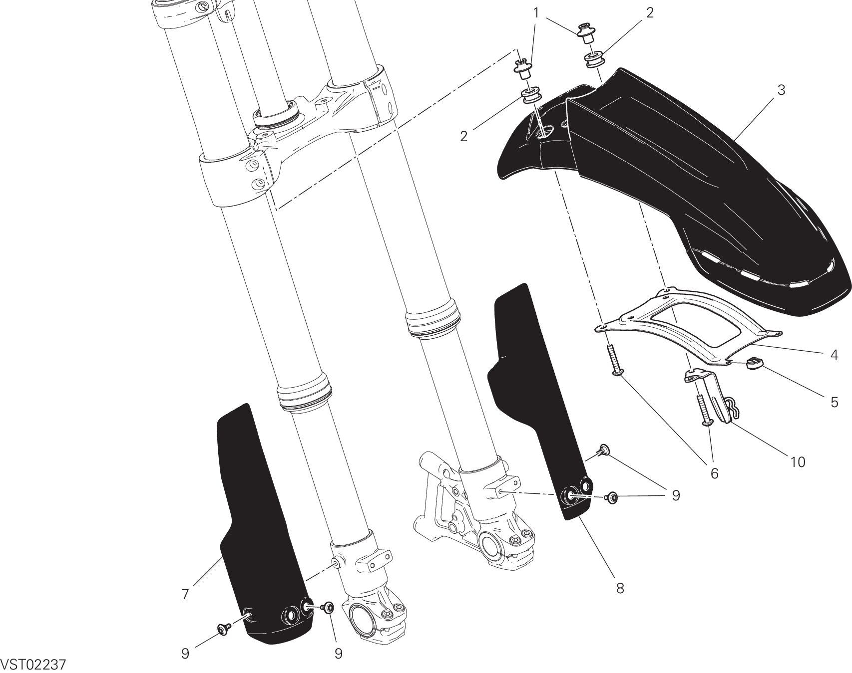 24A GARDE BOUE AVANT POUR SCRAMBLER DS FASTHOUSE 2021