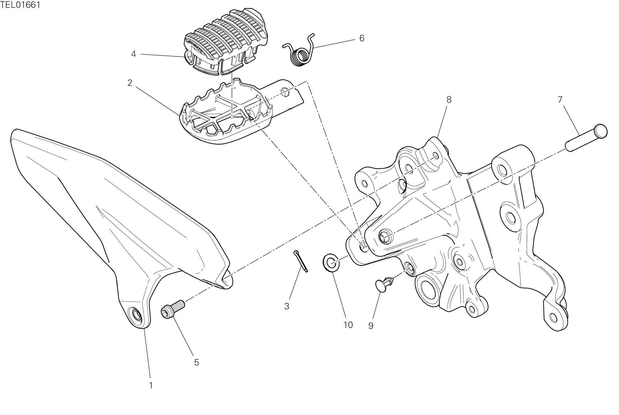 26B REPOSE PIEDS DROIT POUR MULTISTRADA V4 RALLY RADAR 2023