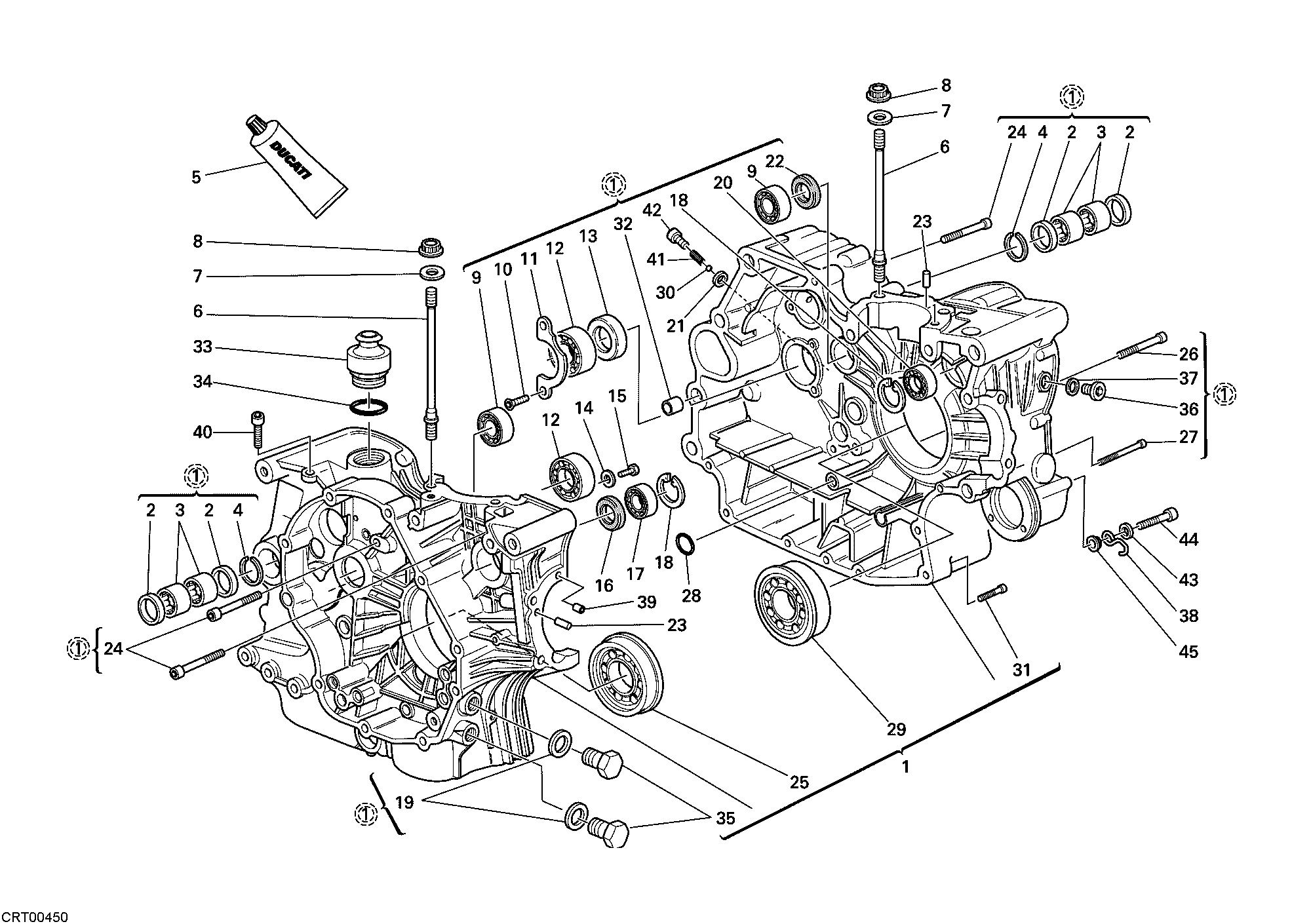 010 CARTER MOTEUR POUR MONSTER 695 2008