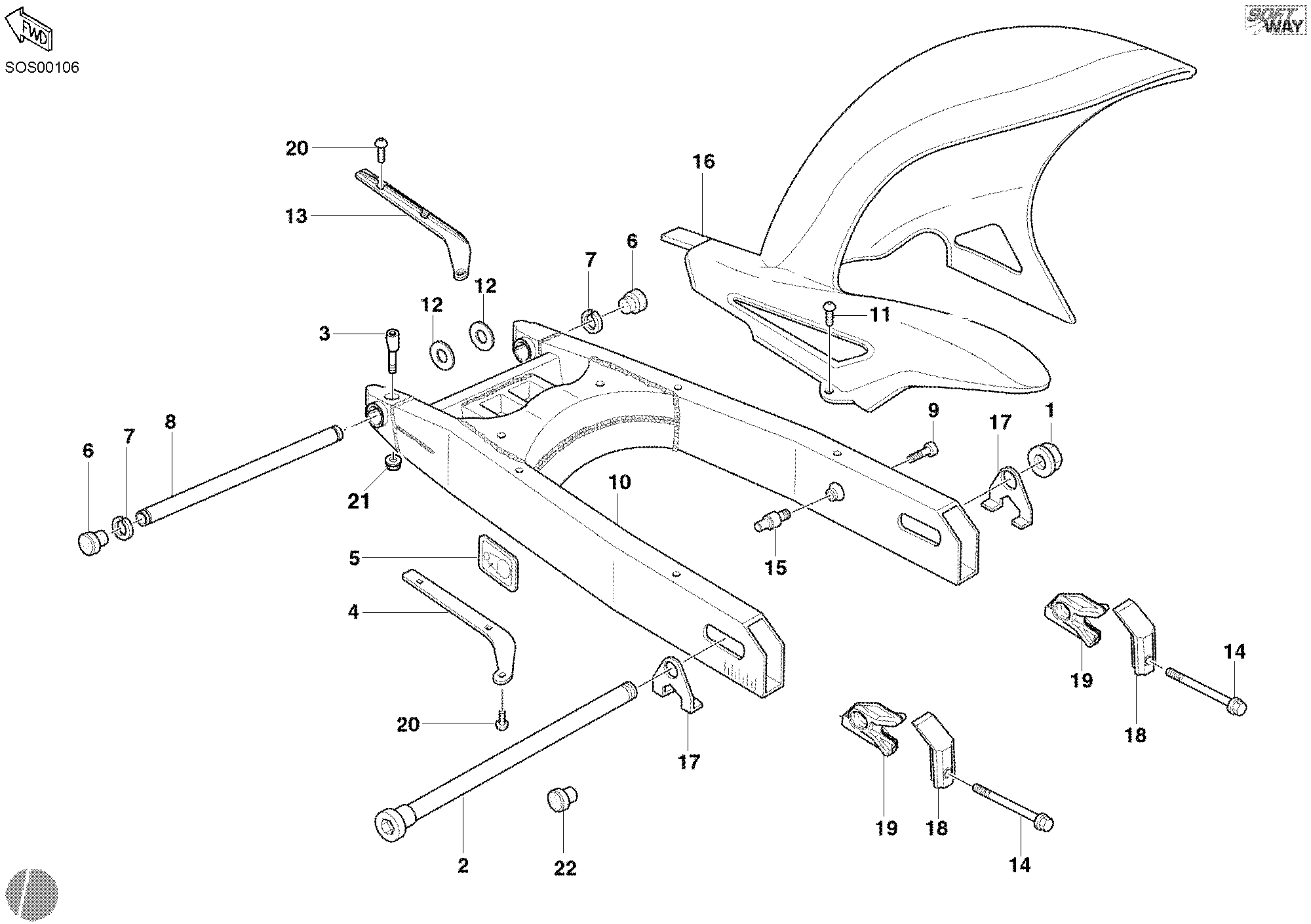 32A BRAS OSCILLANT CAPIREX POUR MONSTER 620 2004