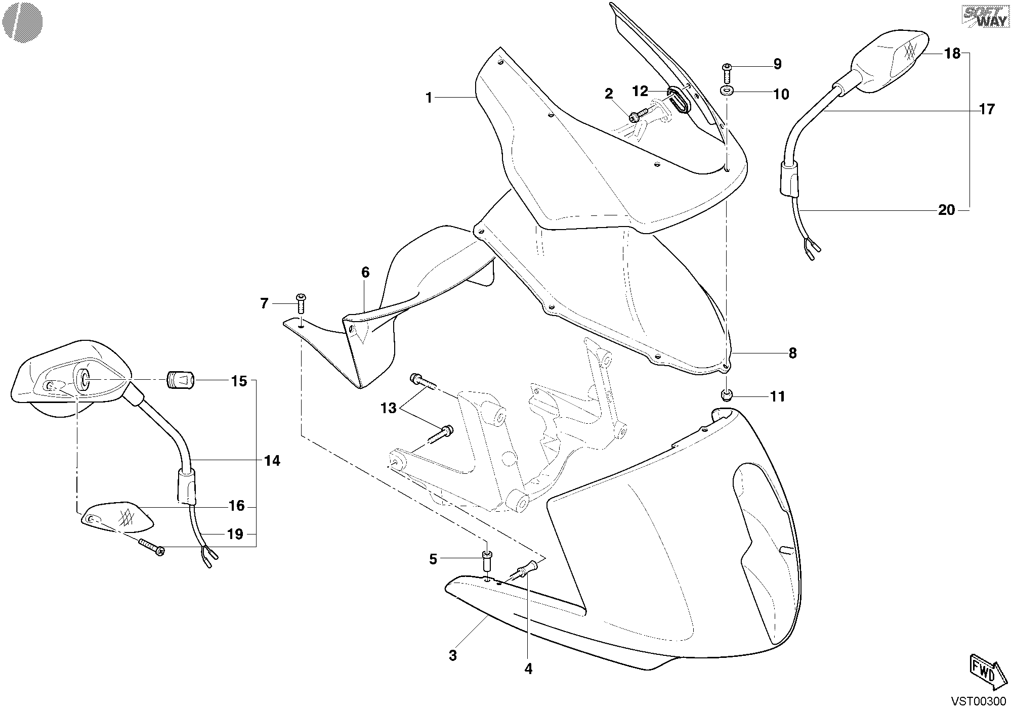 039 CAPOT AVANT POUR MULTISTRADA 1000 2004