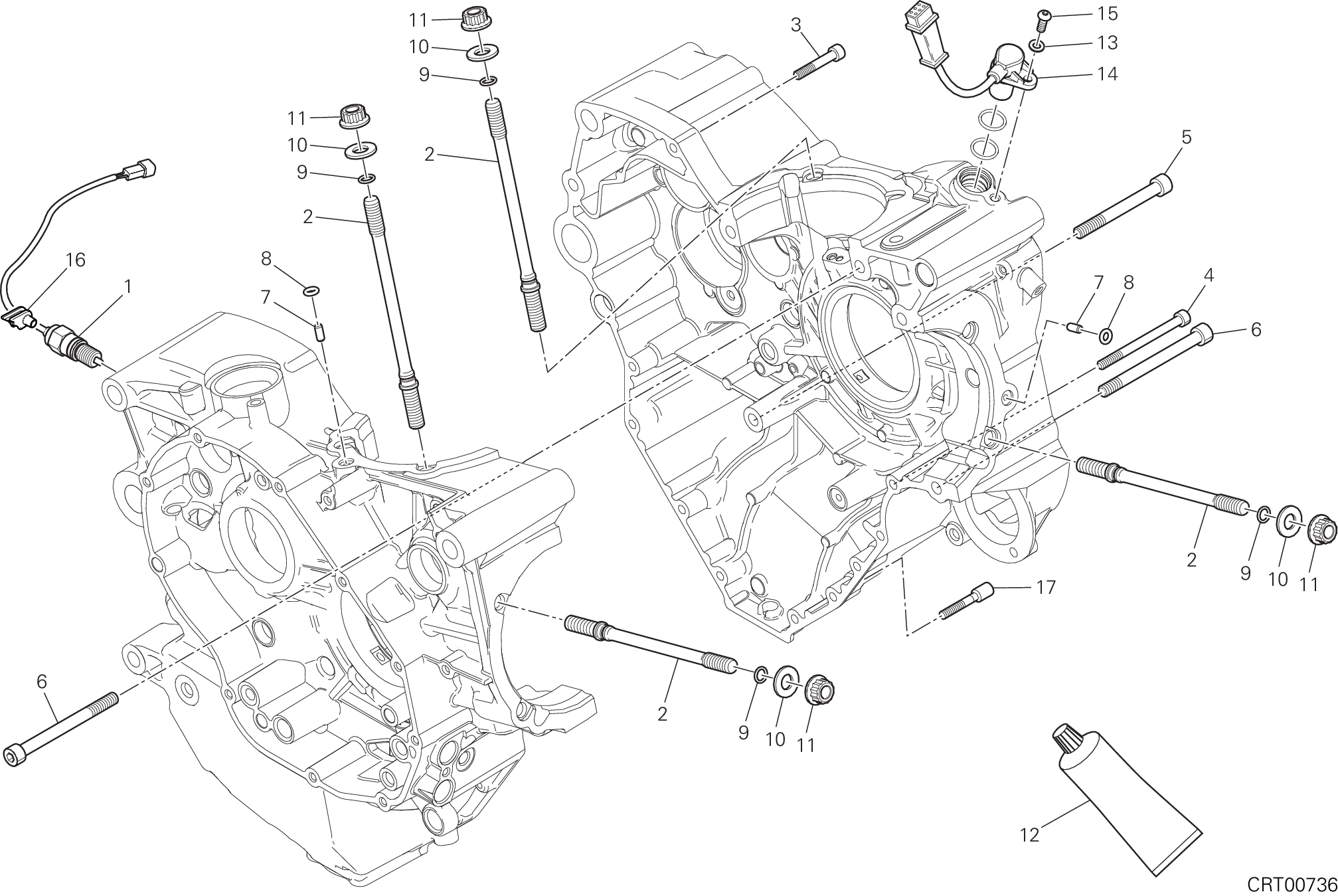 10A PAIRE DE DEMI CARTERS POUR MONSTER 1200 R 2017