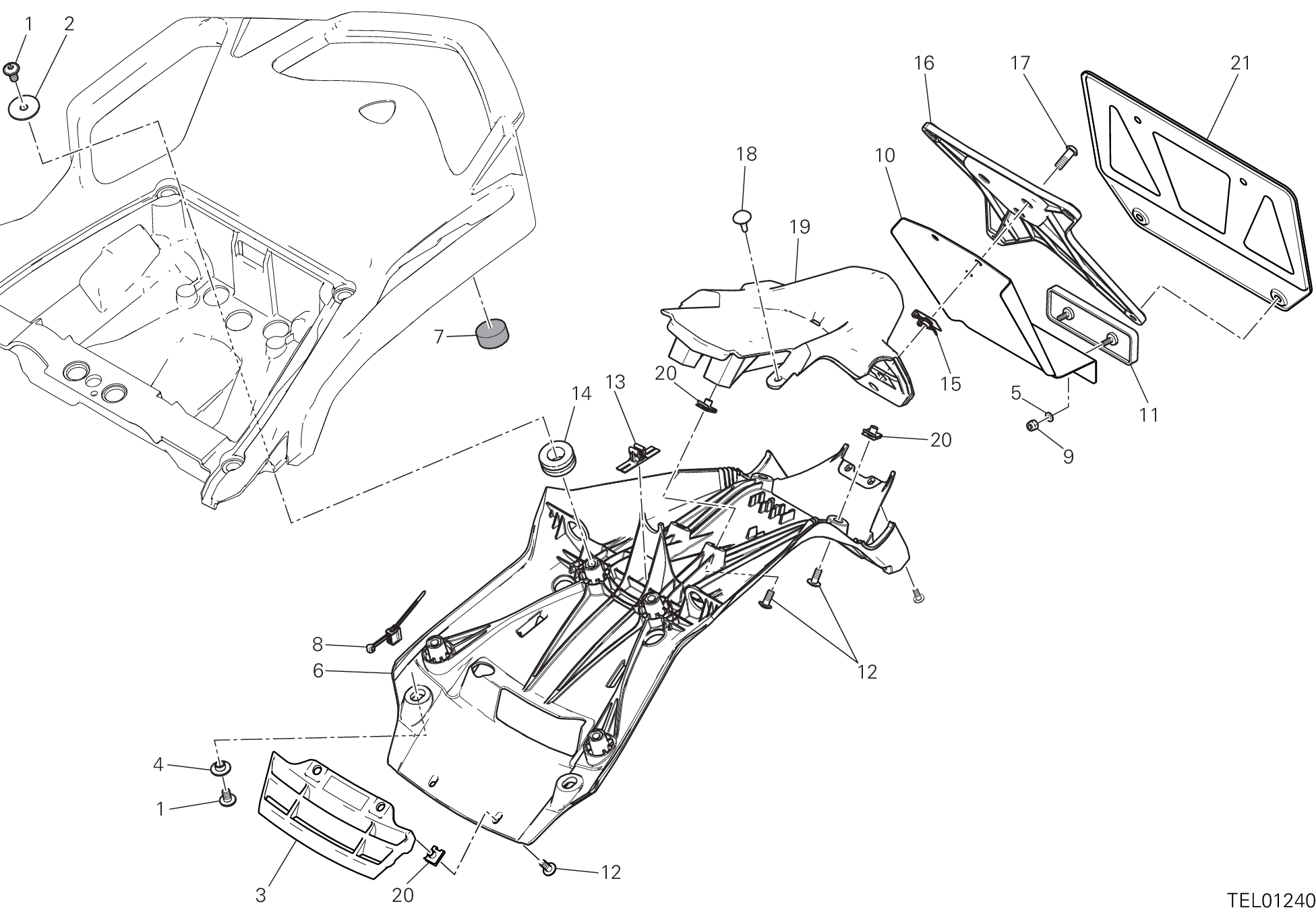 27A PORTE BALAI POUR MULTISTRADA 1260 ENDURO 2020