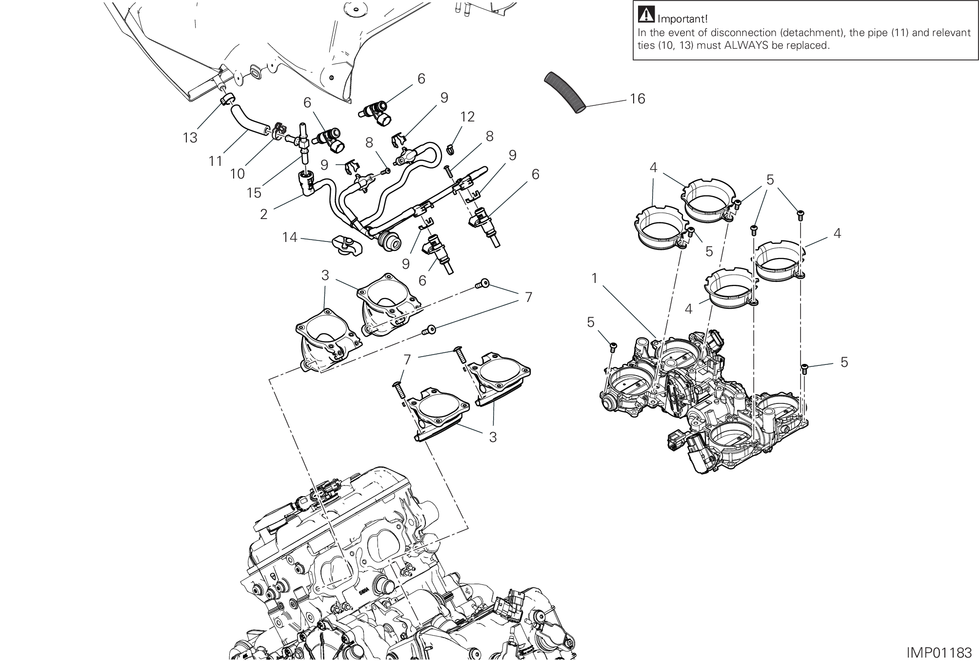 36A CORPS PAPILLON POUR SUPERBIKE PANIGALE V4 R 2019