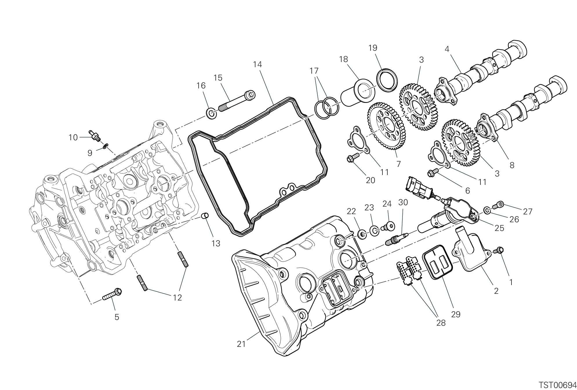 12A CULASSE AVANT DISTRIBUTION POUR MULTISTRADA V4 2023