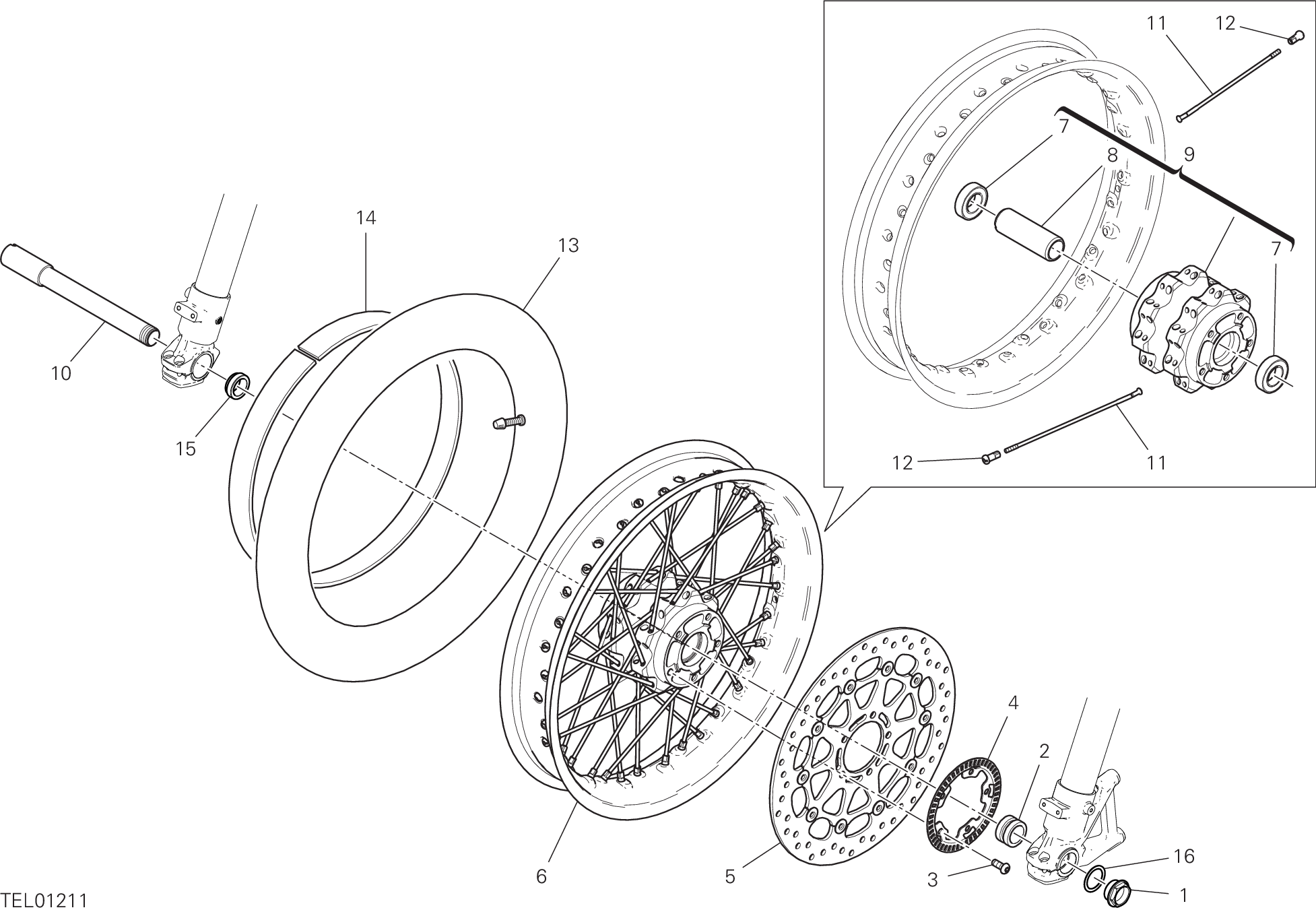 28A ROUE AVANT POUR SCRAMBLER DESERT SLED 2020