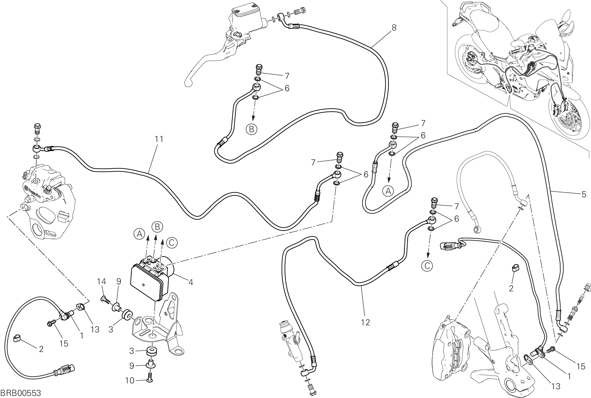 24A SYSTEME DE FREIN ABS POUR MULTISTRADA 950 2017