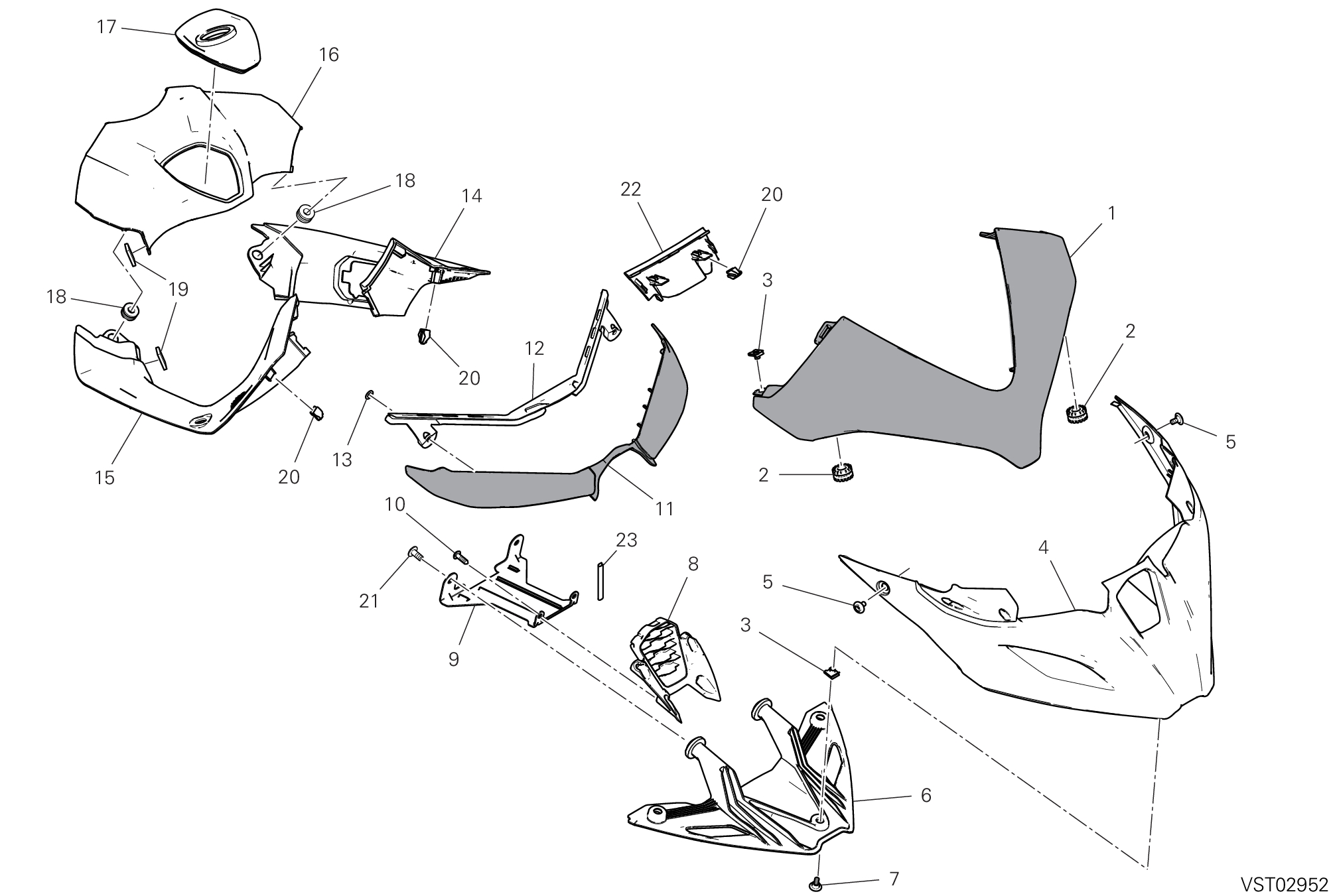 034 CAPOT AVANT POUR MULTISTRADA V2 S 2025