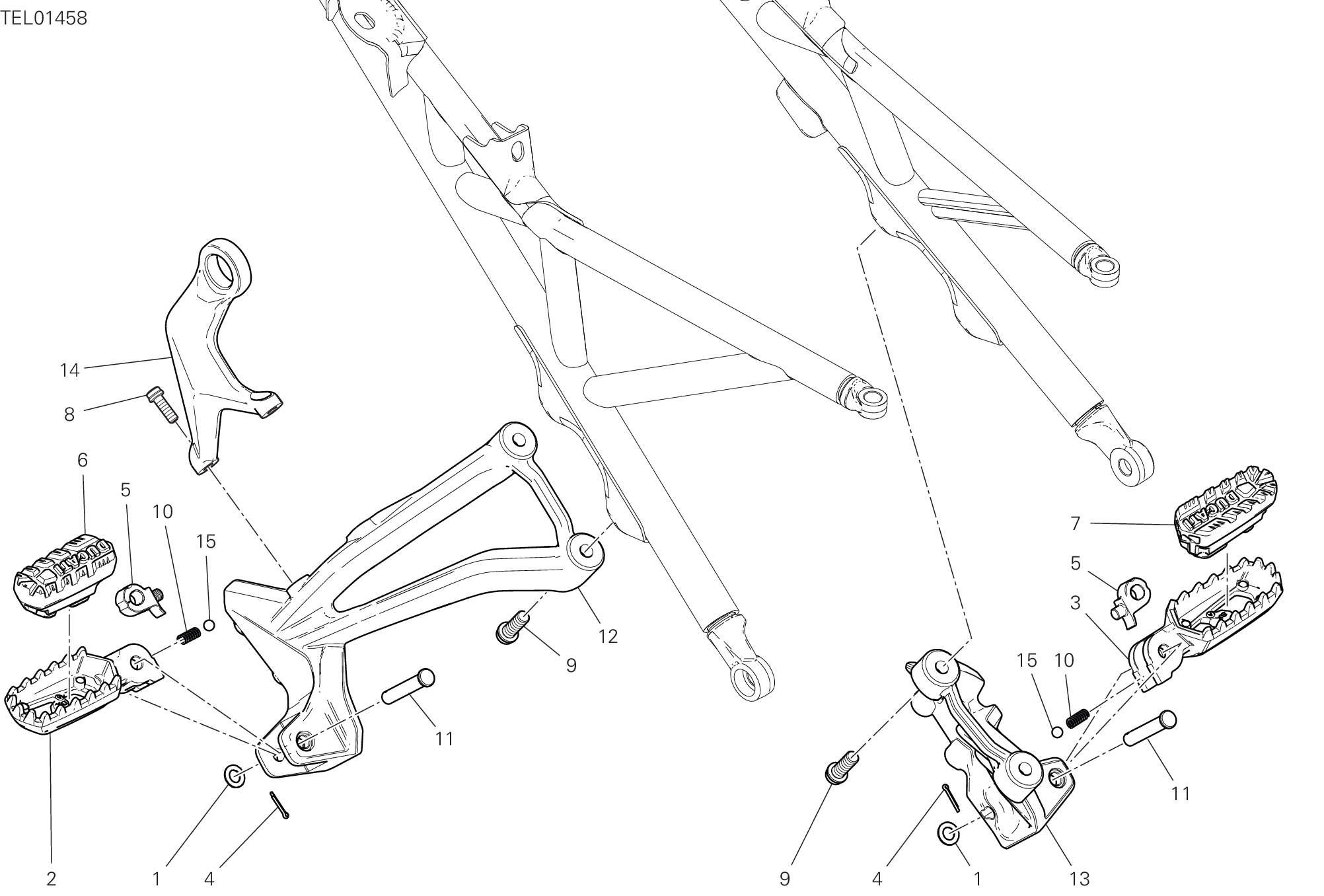 26C REPOSE PIEDS ARRIERE POUR MULTISTRADA V4 RALLY RADAR FULL ADVENTURE 2023