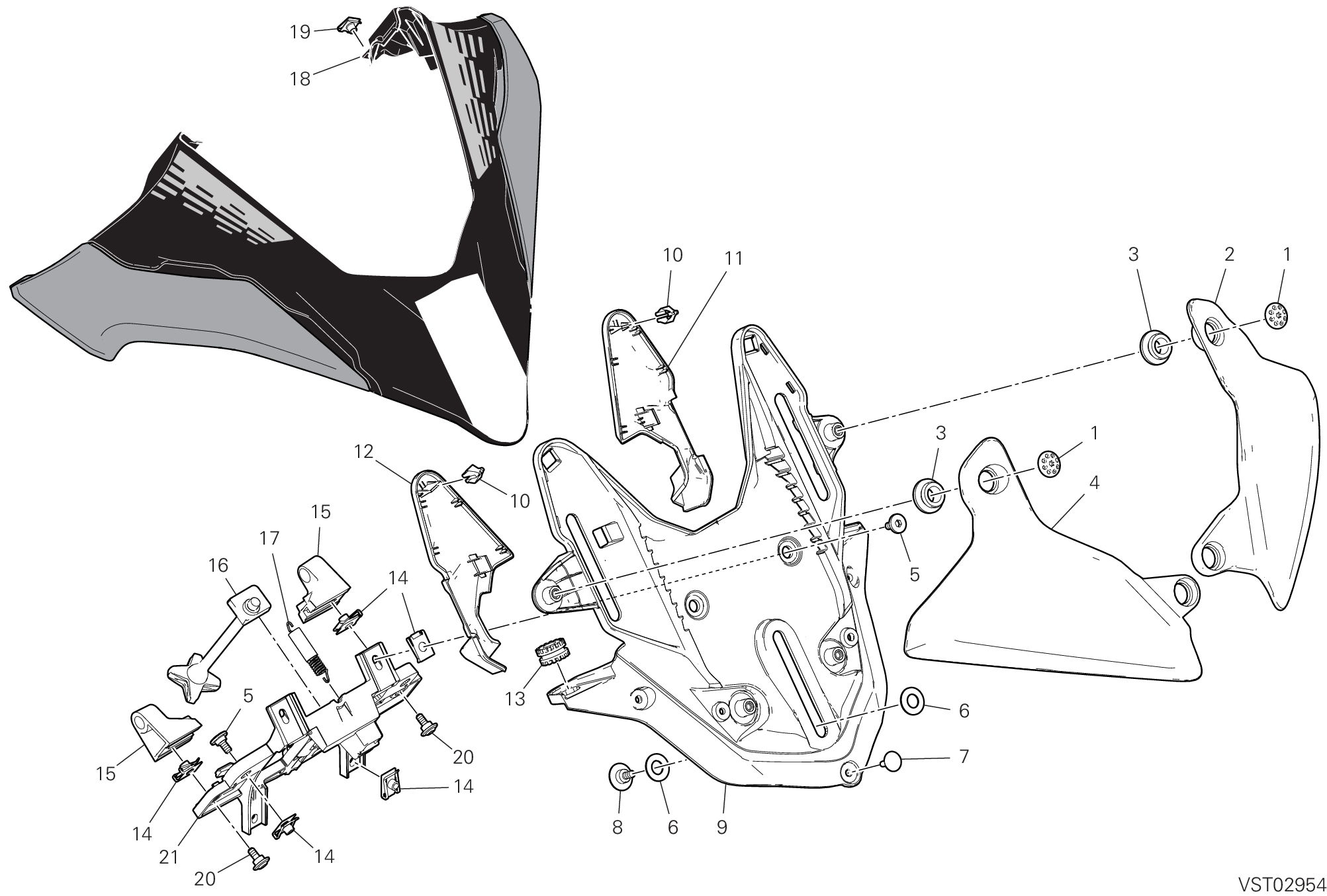 37B SUPPORT BULLE POUR MULTISTRADA V4 PIKES PEAK 2025