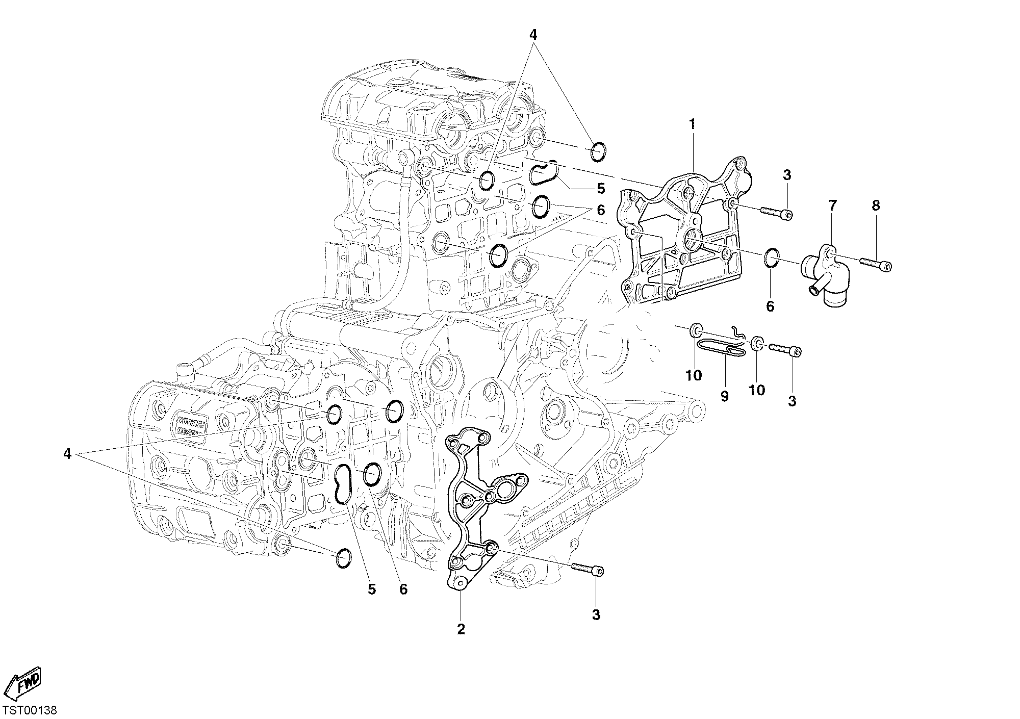 14A COUVECLES CULASSE POUR SUPERBIKE 999 R 2003