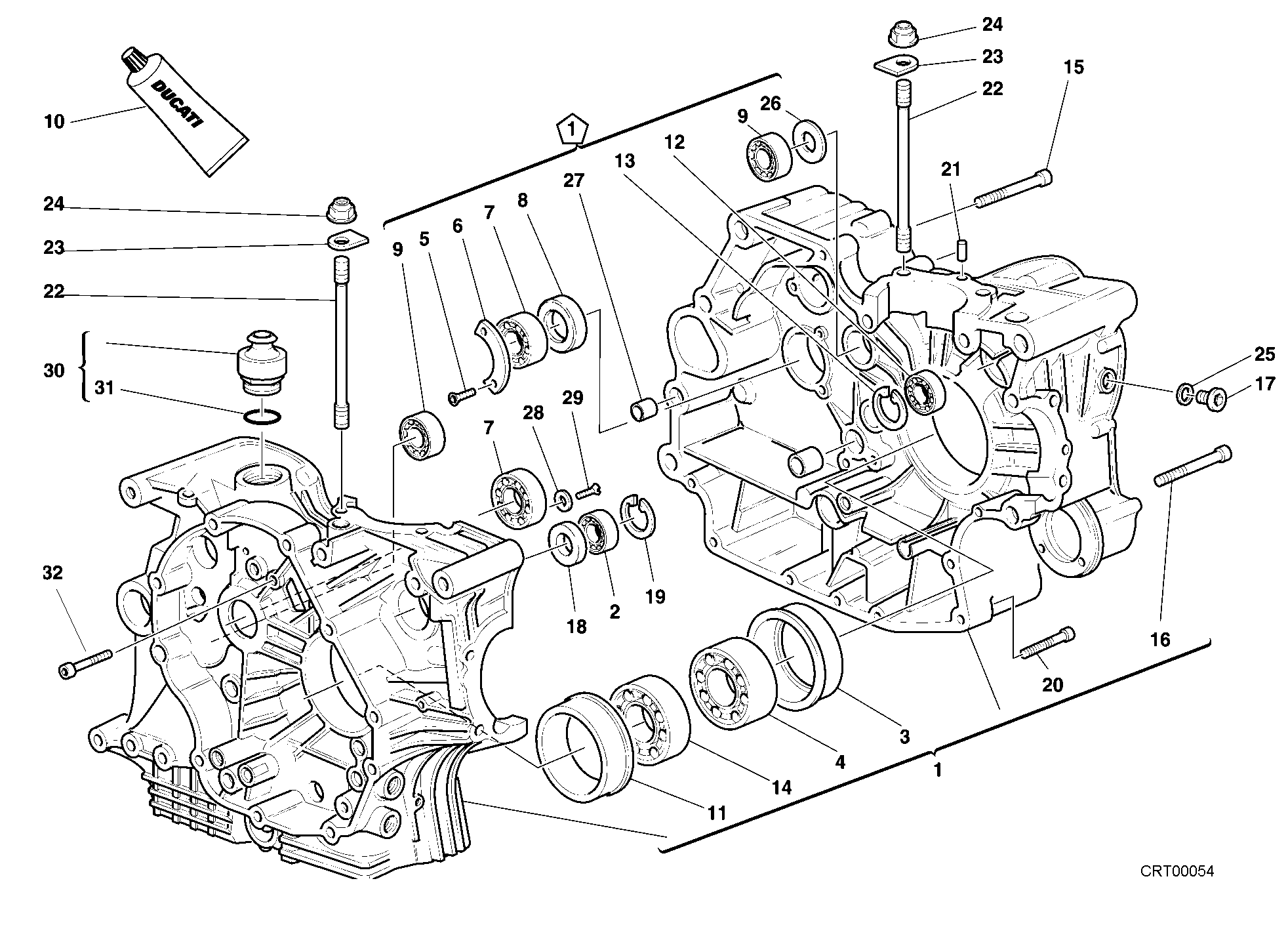 010 CARTER MOTEUR POUR SUPERBIKE 748 2001