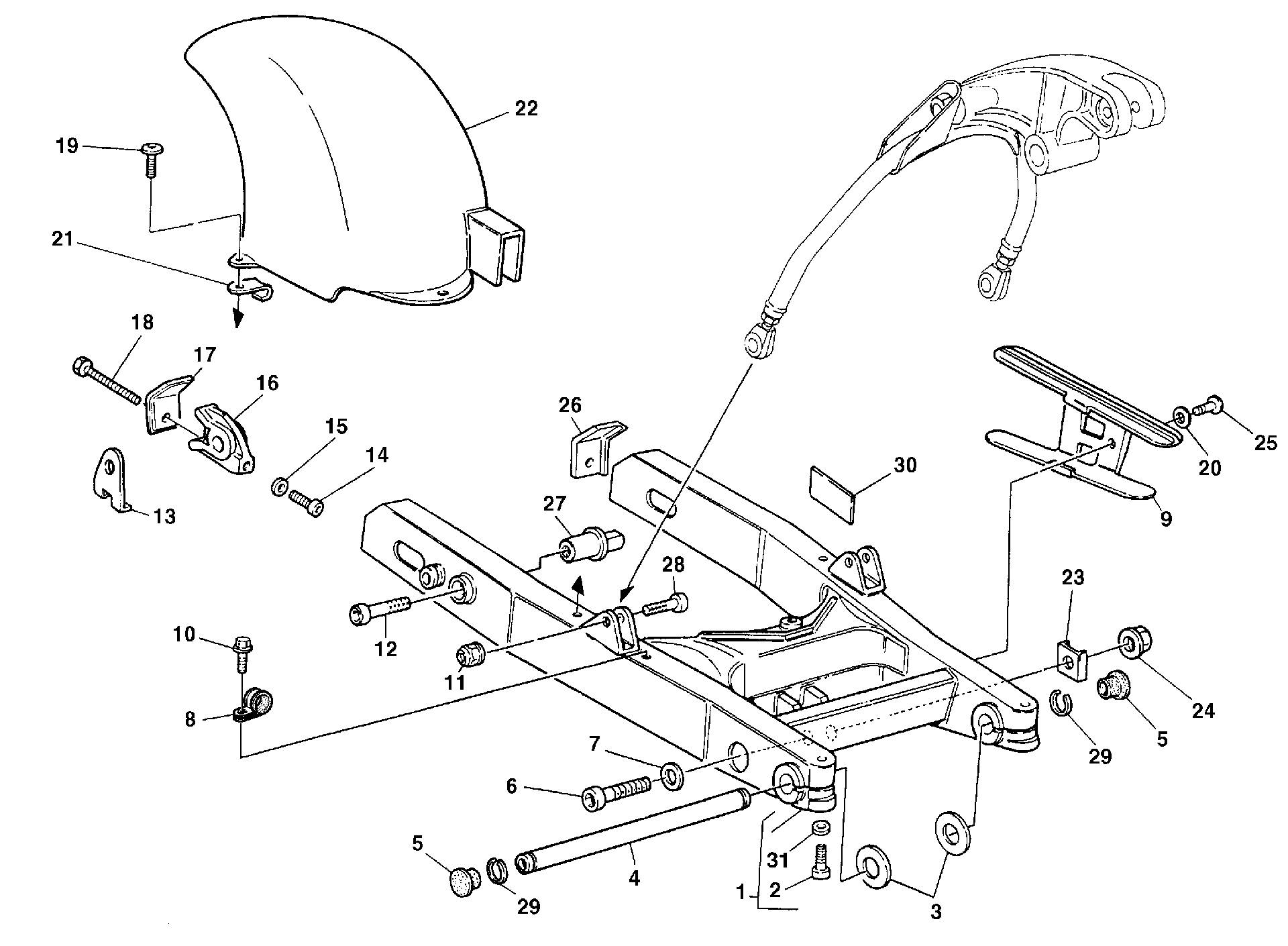 030 BRAS OSCILLANT POUR MONSTER 900 1999