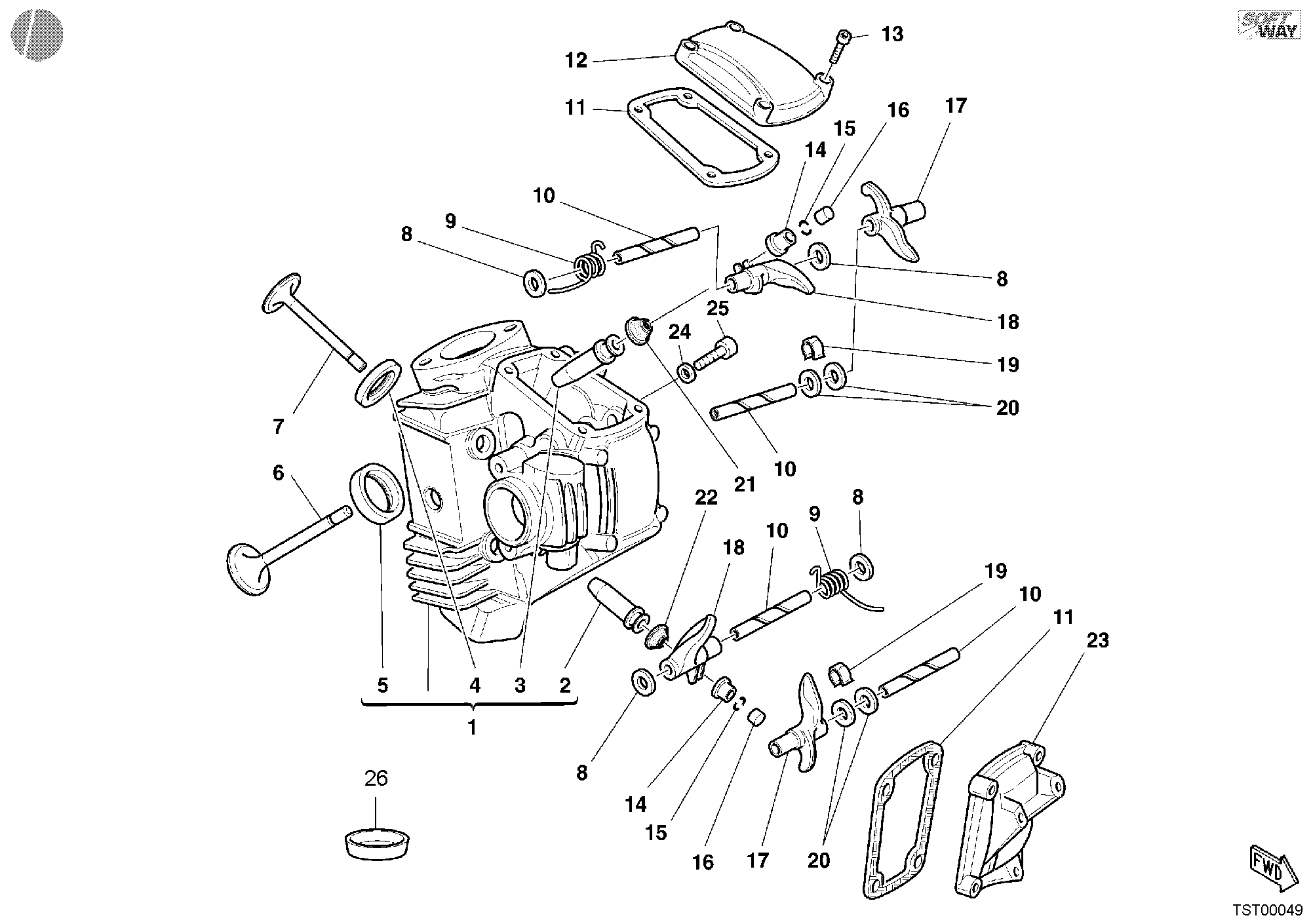 015 CULASSE HORIZONTALE POUR SPORT TOURING ST2 2001