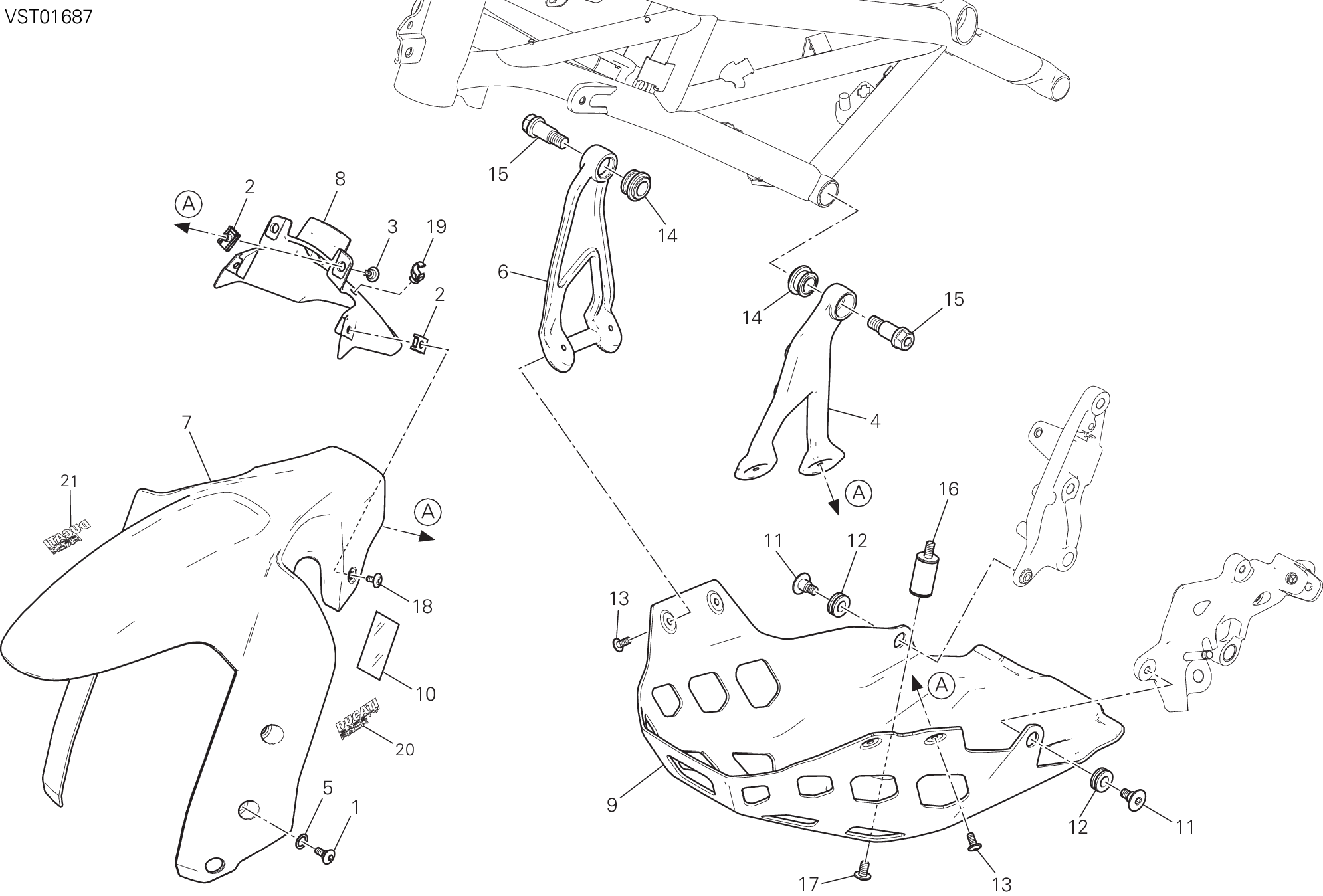 34B HABILLAGE POUR MULTISTRADA 1200 ENDURO PRO 2018