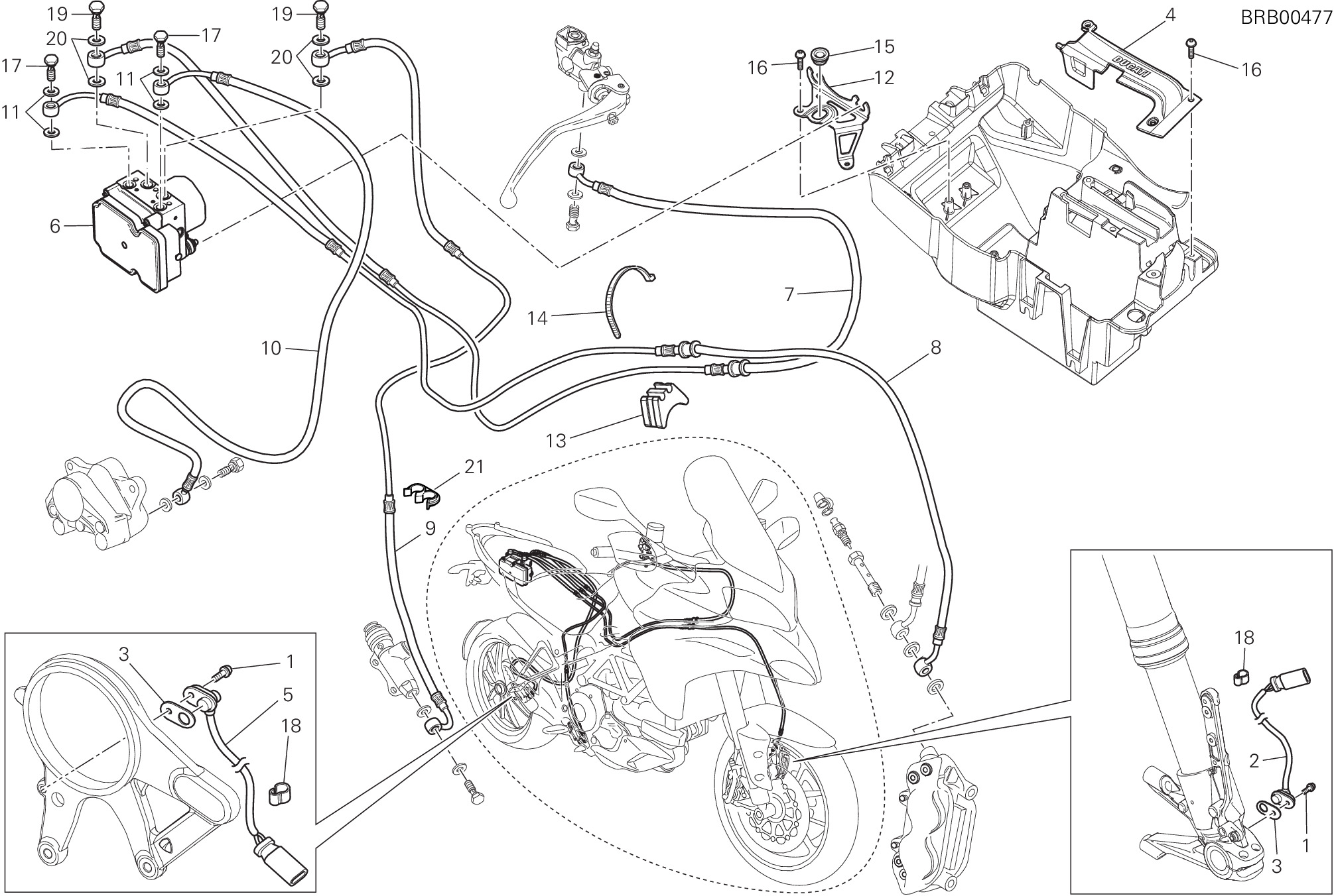 24A SYSTEME DE FREIN ABS POUR MULTISTRADA 1200 S TOURING D AIR 2014
