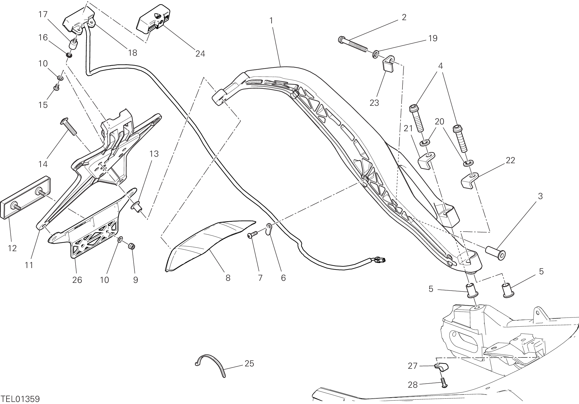 21A PORTE BALAI POUR SCRAMBLER 1100 DARK PRO 2021