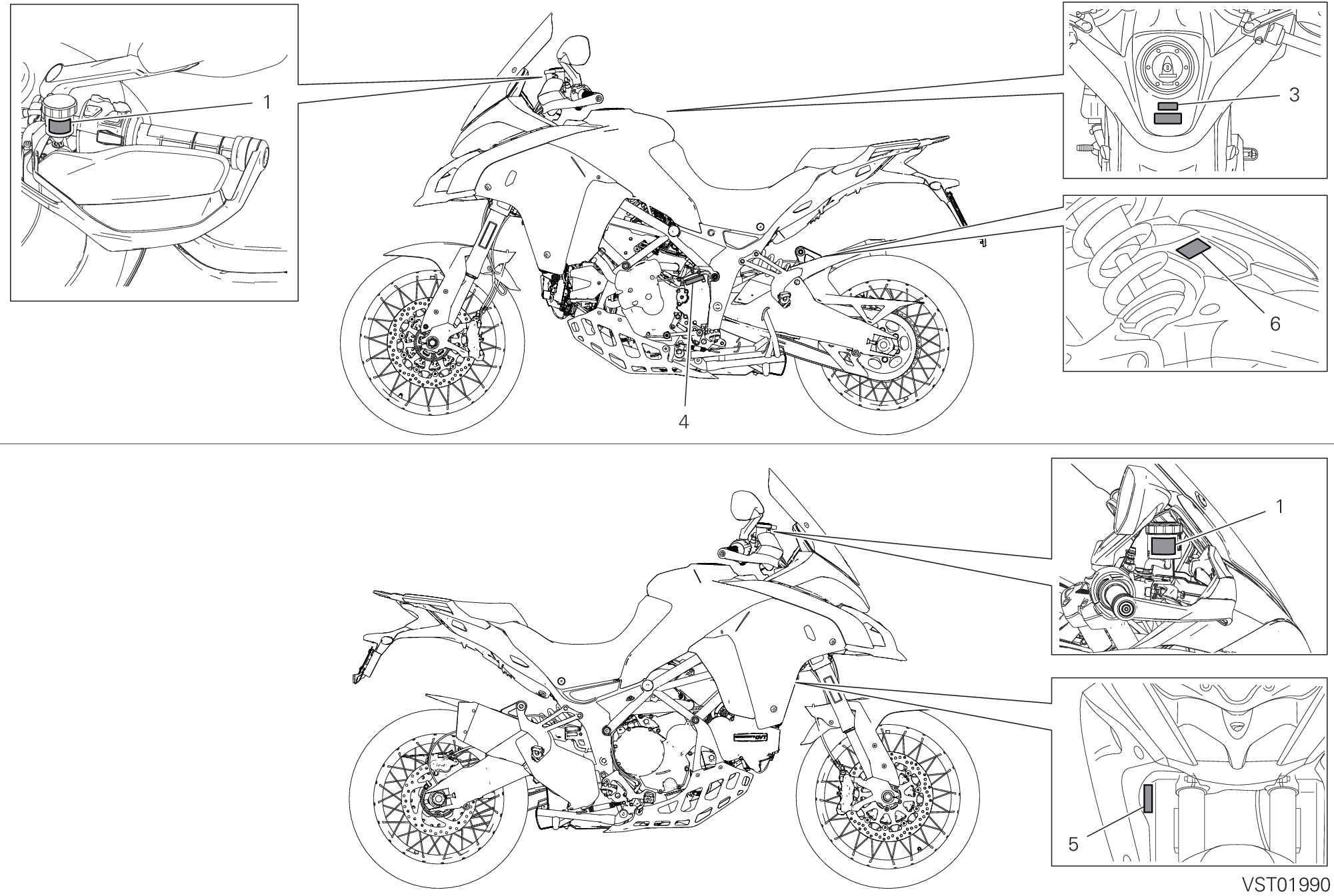037 ETIQUETTE POUR MULTISTRADA 1260 ENDURO 2020