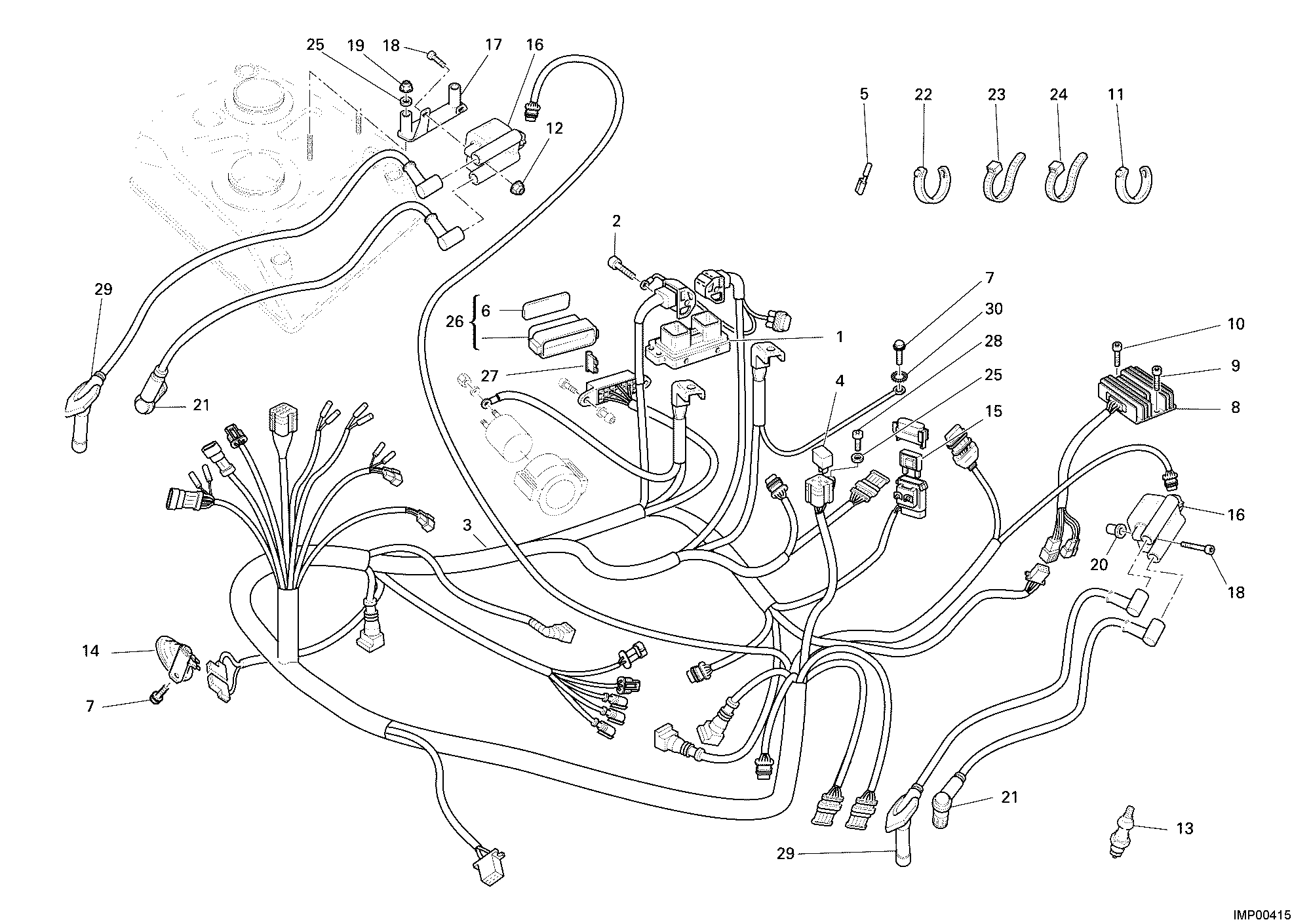 018 FAISCEAU DE FILS POUR MONSTER S2R 1000 2006